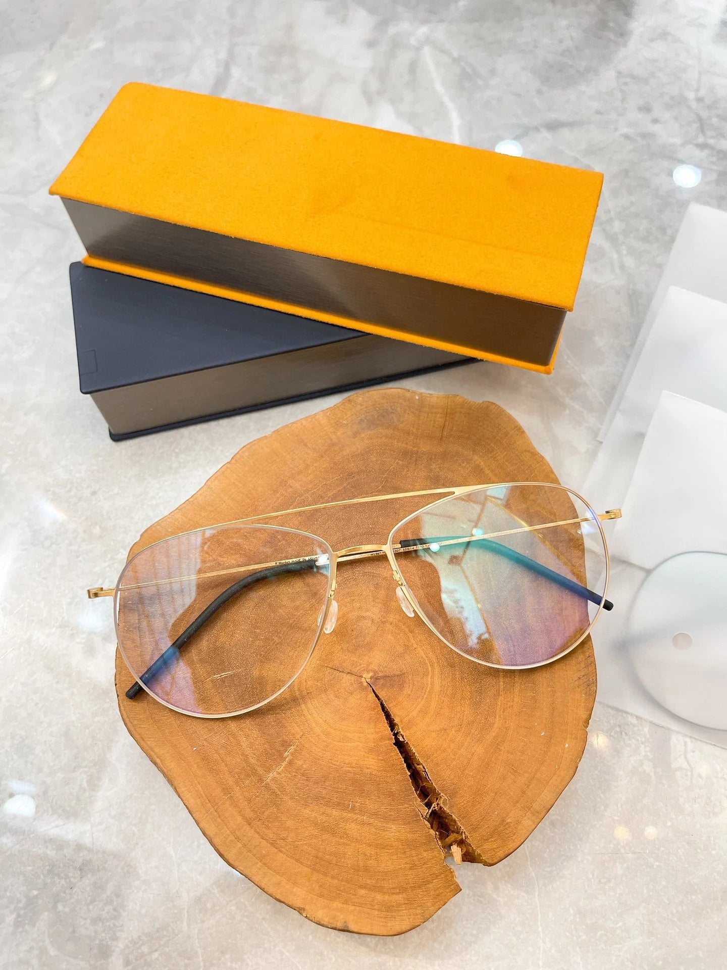 Aimee Unisex Full Rim Oval Double Bridge Titanium Eyeglasses 5507 - Lightweight Durable Frame for Men & Women - Perfect for Reading, Work & Fashion Accessories