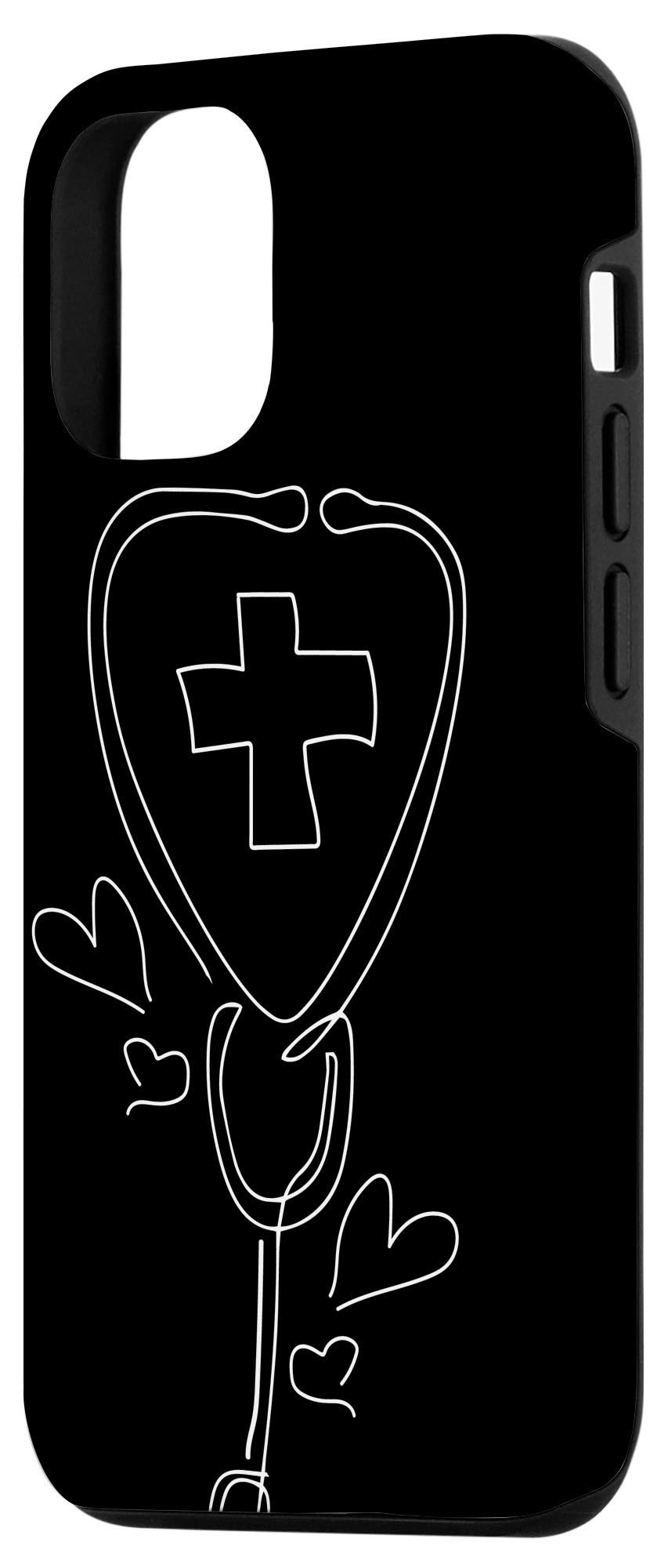 iPhone 12/12 Pro Stethoscope Line Art Phone Case - Perfect Gift for Nurses, LPN, CNA, LVN, RN - Durable Protective Cover for Healthcare Professionals - Great for Hospitals, Clinics & Nursing Schools