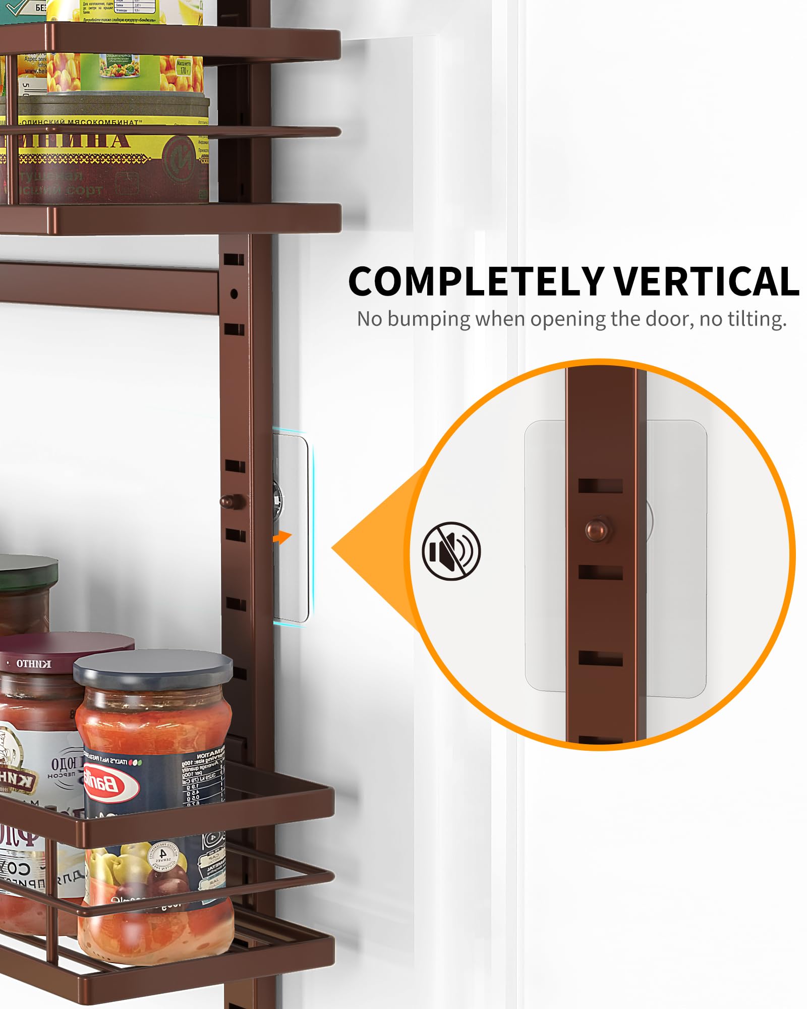 Moforoco Bronze 9-Tier Over The Door Pantry Organizer - Space Saving Metal Hanging Spice Rack Shelves for Kitchen, Bathroom & Laundry Room Storage | Perfect for Pantry Organization, Spice Display & Home Essentials