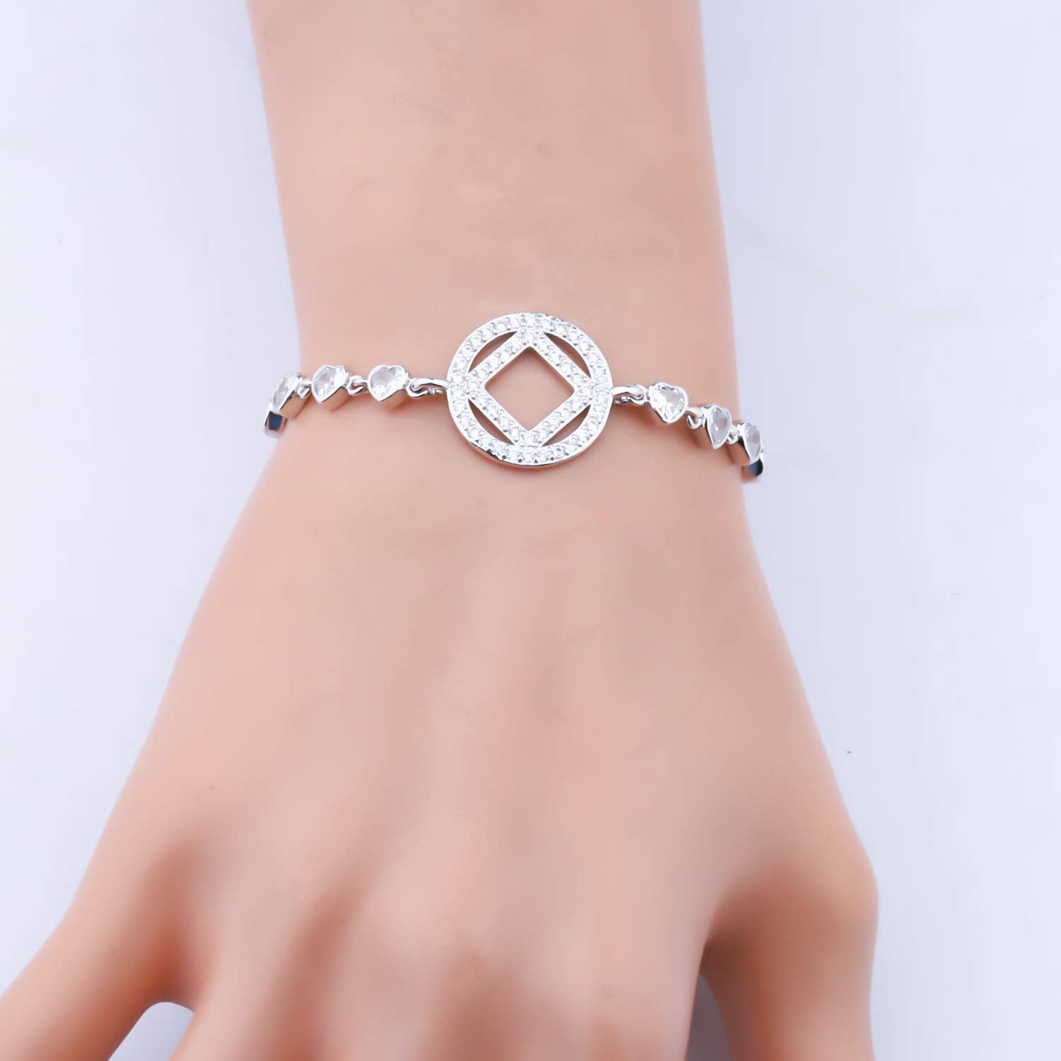 ENSIANTH Sobriety & Addiction Recovery Bracelet - AA NA Gift for Alcoholics Anonymous & Narcotics Anonymous - Inspirational Jewelry for Sobriety Milestones & 12-Step Programs