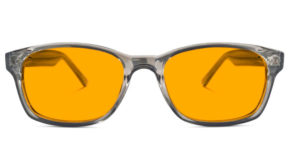 SunDown Lucent Blue Light Blocking Glasses - Pearl Grey Frame for Eye Strain Relief & Better Sleep | Perfect for Nighttime Use, Gaming, and Computer Work
