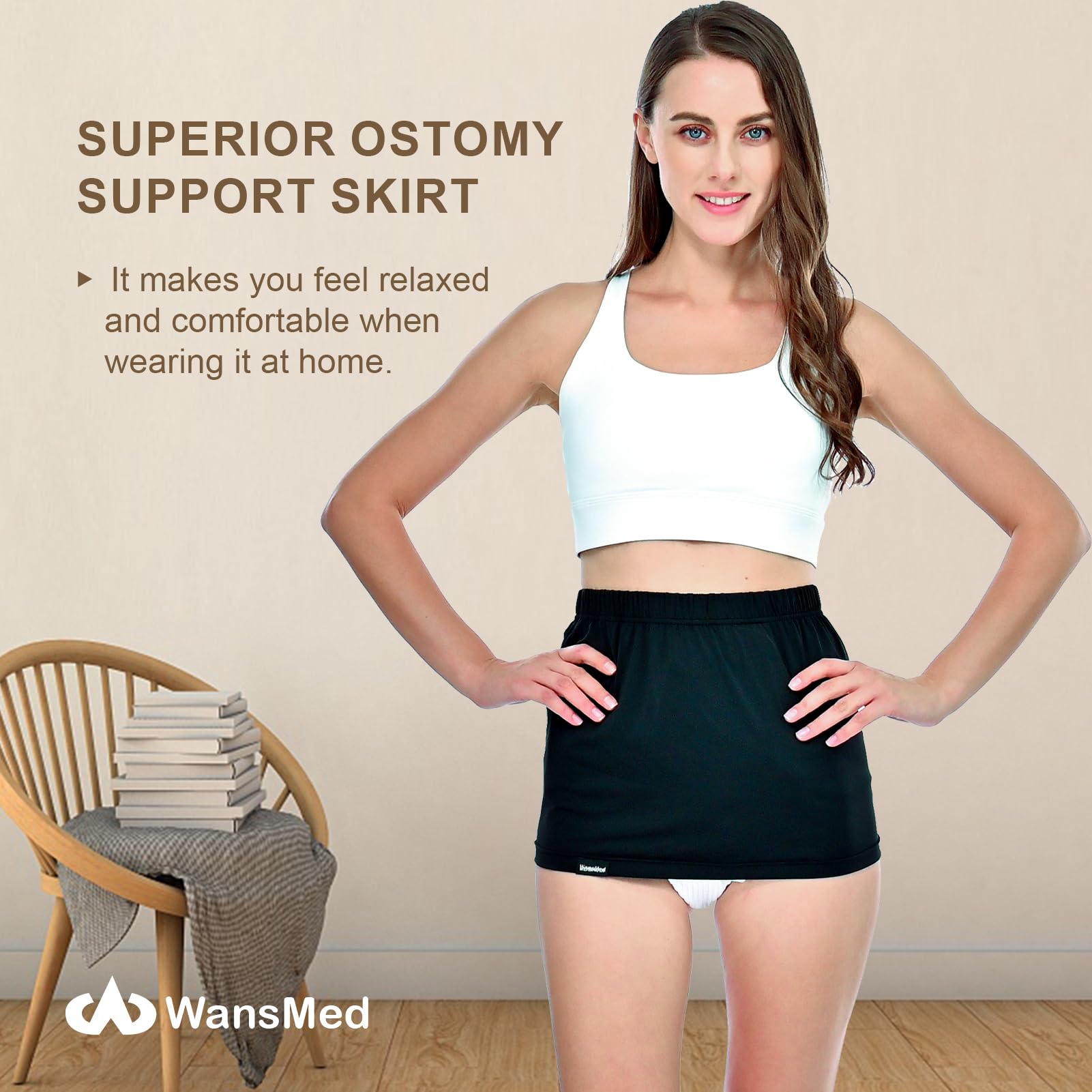 **Ostomy Support Belt for Colostomy Bags - Secure & Comfortable Ostomy Supplies - Black - Ideal for Active Lifestyles & Post-Surgery Recovery**