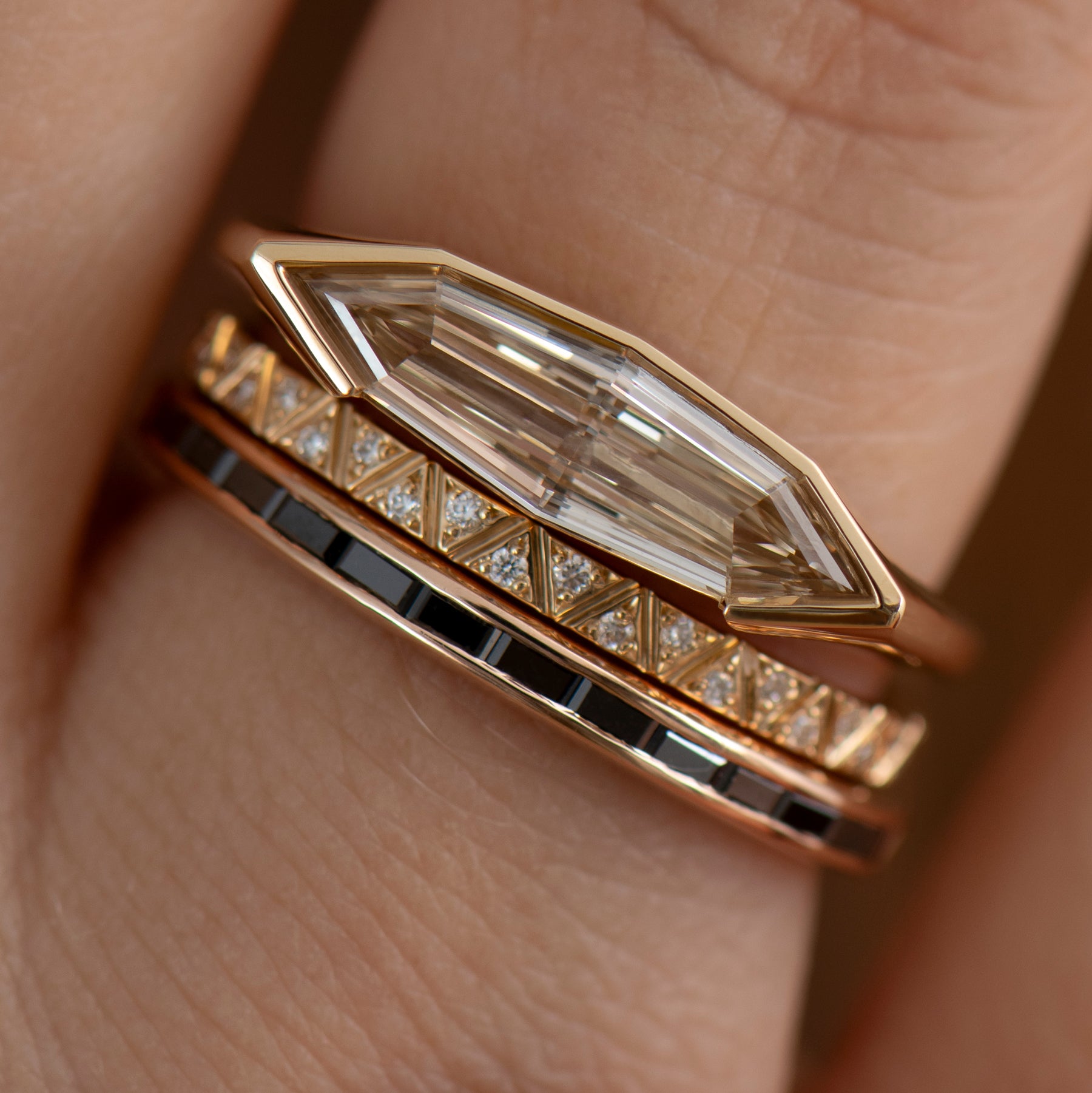 Exquisite Step Cut Marquise Diamond Solitaire Ring - Unique One-of-a-Kind Fancy Color Engagement Ring for Women | Perfect for Proposals, Anniversaries & Special Occasions