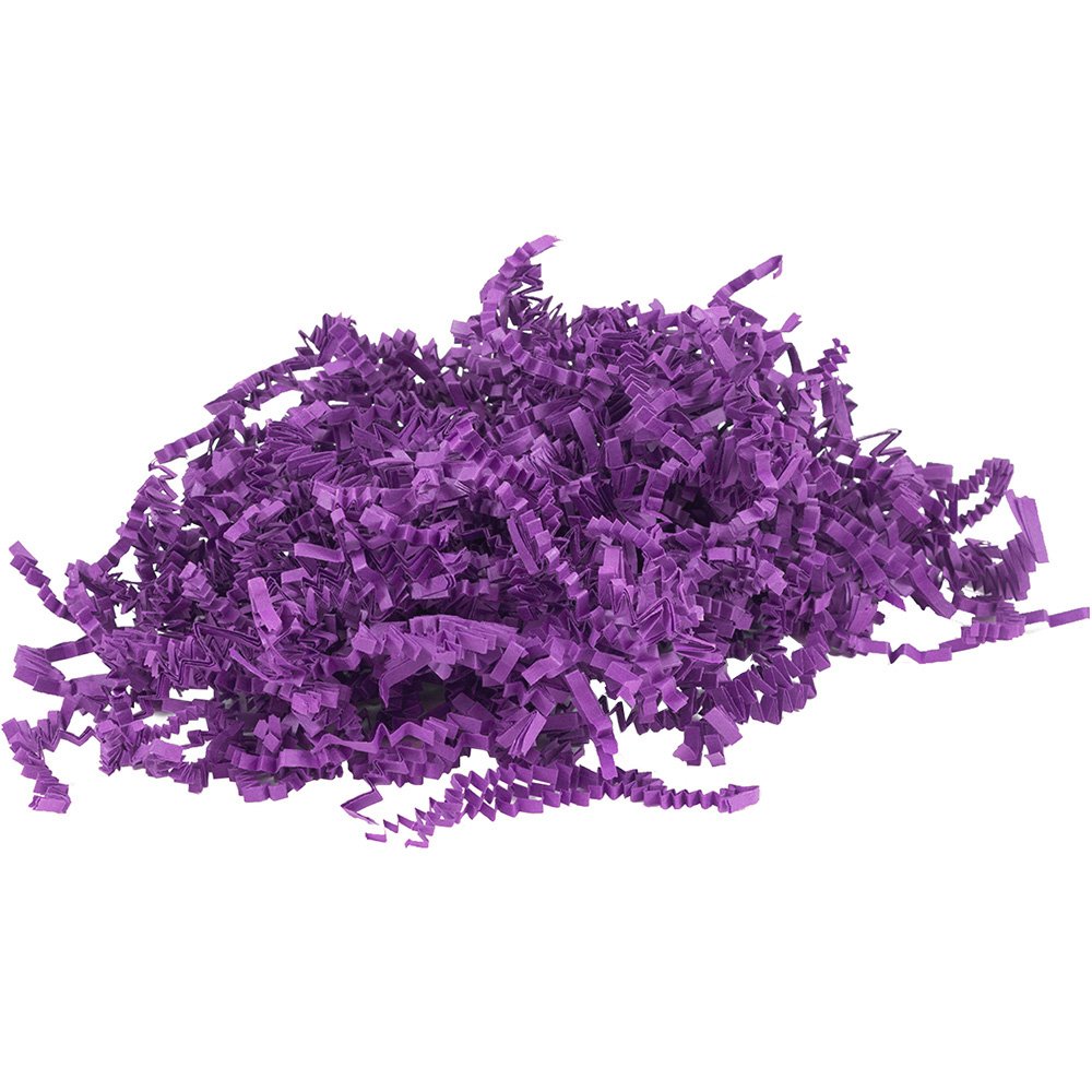 JAM PAPER Crinkle Cut Shred Tissue Paper - Bulk 40 lb Box - Purple Gift Wrapping & Party Decorations for Birthdays, Weddings & Events