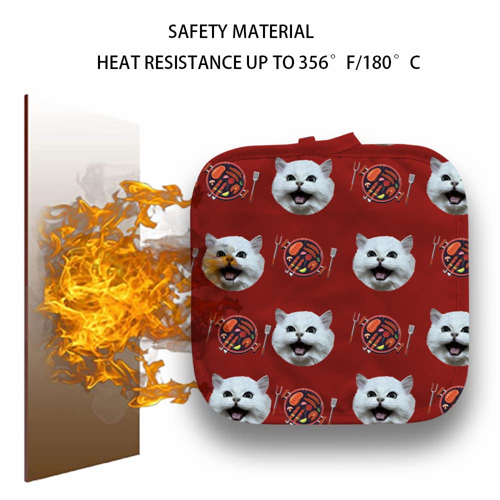 Custom Heat Resistant Pot Holders - Oven Mitts & Kitchen Insulation Gloves for Cooking & Baking - Anti-Scalding Protection with Personalized Patterns - Perfect for Home Kitchen, BBQ & Dining Room Use