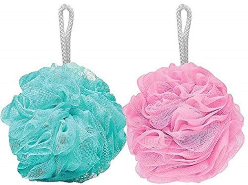 SIYAA Soft Baby Bath Sponge Set of 2 - Colorful Loofah Sponges for Newborns & Toddlers | Gentle Bath Time Essential for Sensitive Skin | Perfect for Daily Baby Care & Bathing Routine