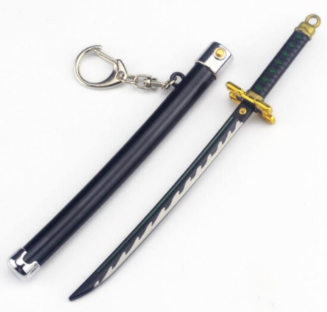 Demon Slayer Anime Mini Katana Keychain - Tokitou Muichirou Sword Replica Metal Pendant Keyring for Cosplay, Collection & Gift | Perfect for Anime Fans, Keychain Decor & Cosplay Accessories
