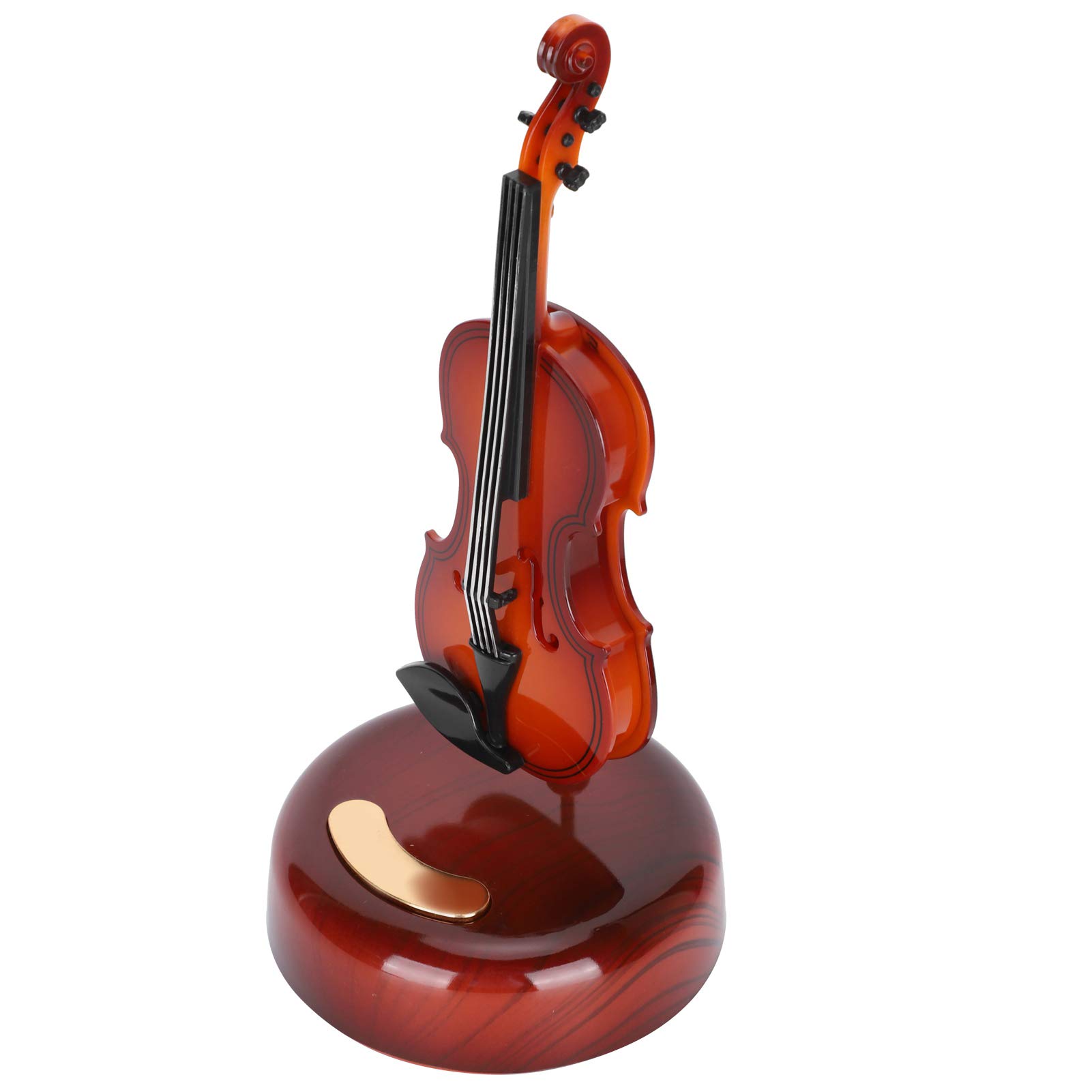 FUWE Durable Small Plastic Wooden Decorative Cello Music Box - Elegant Gift for Girls & Women - Perfect for Home, Hotel Decor & Special Occasions