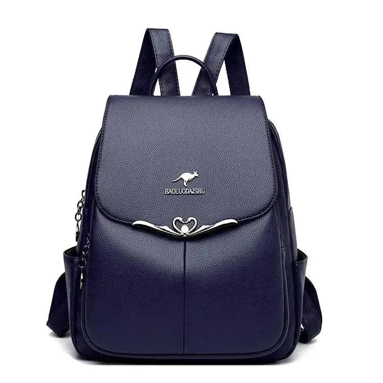 Stylish Genuine Leather Women's School Backpack - Durable Laptop Bag for College, Work & Travel - Perfect for Students & Professionals