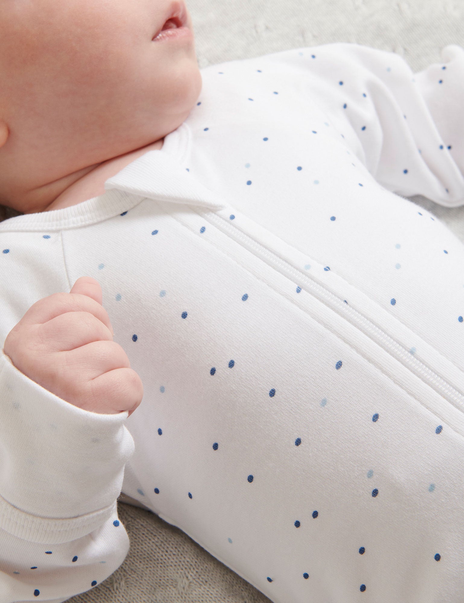 Purebaby Organic 3-Piece Baby Clothing Set - Pale Blue Spots | Soft Cotton Outfit for Newborns & Infants | Perfect for Daily Wear, Photo Shoots & Gift Giving