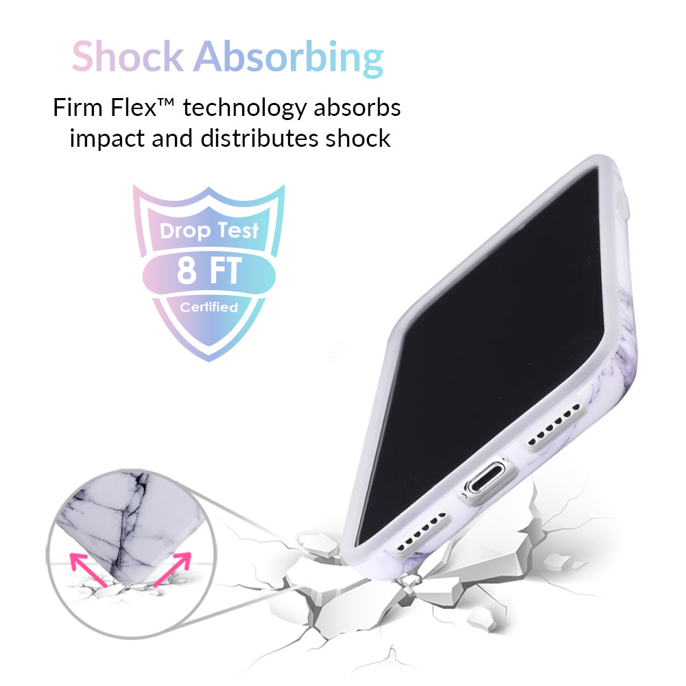 Elegant White & Gray Marble iPhone Case - Slim Protective Cover for iPhone 13/14/15 Pro Max - Perfect for Work, Travel & Everyday Use