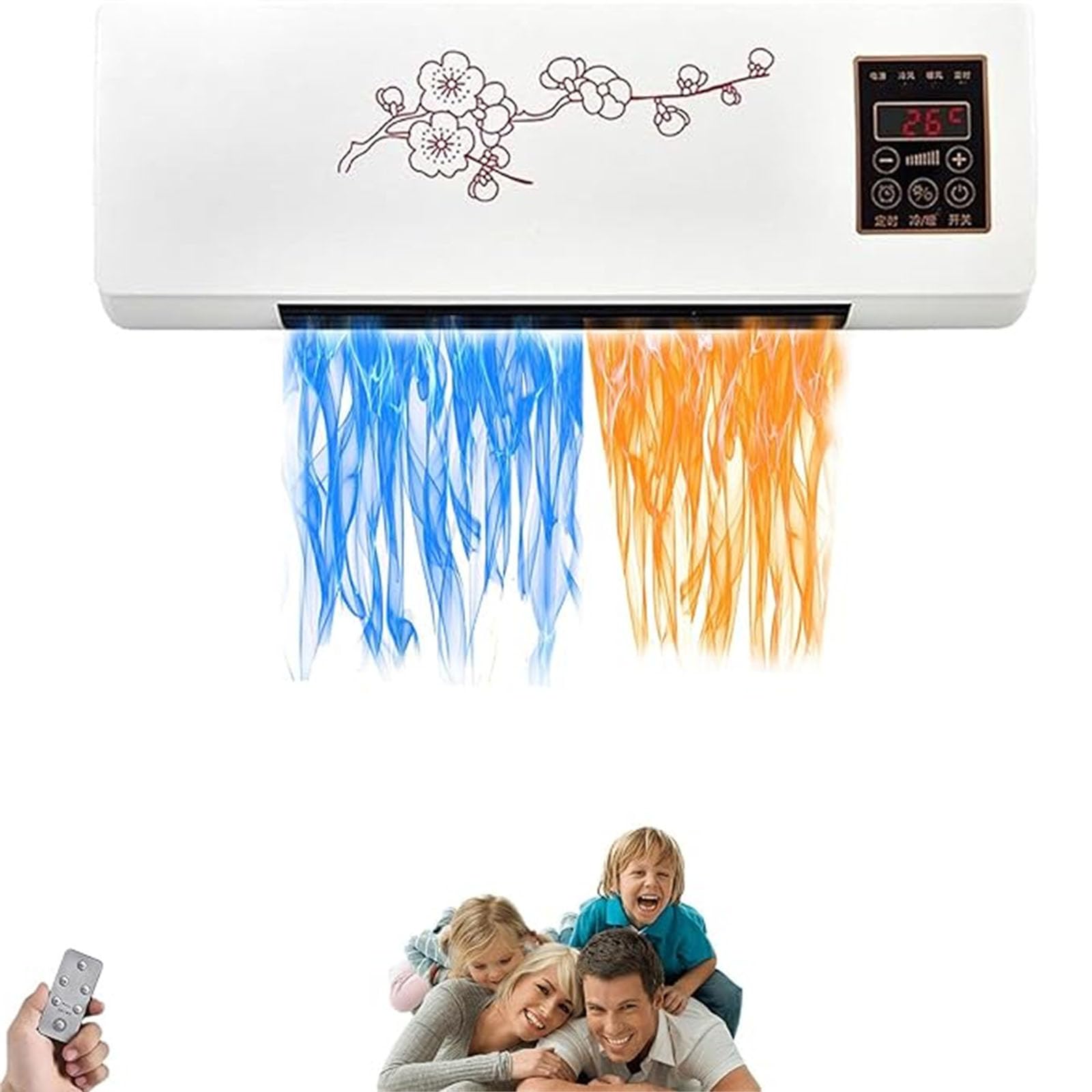 Lesangel SplitMax Portable Air Conditioner - 110V Compact Cooling Unit with Red Design | Perfect for Bedrooms, Offices & Small Spaces