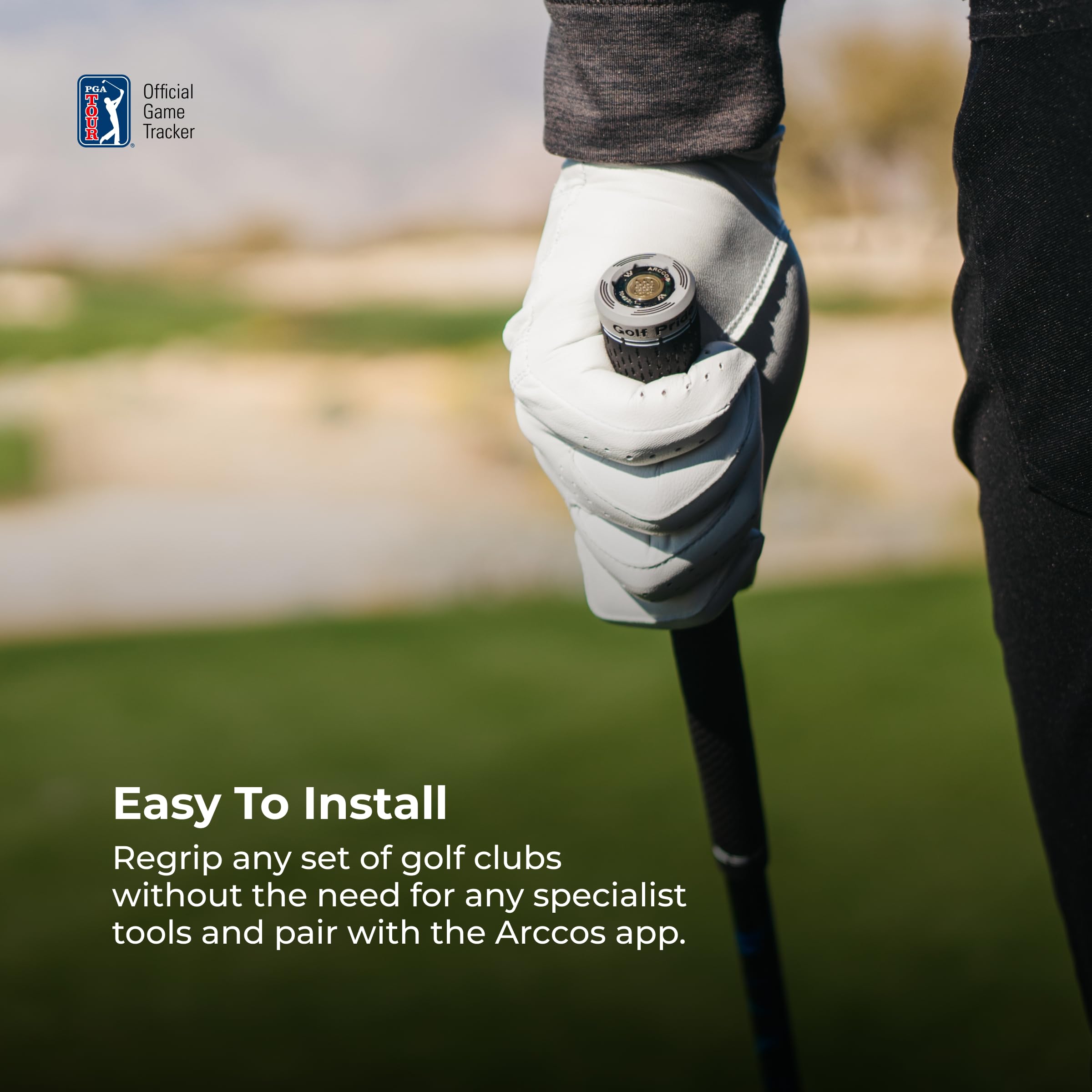 **Arccos Golf Pride MCC & Tour Velvet Smart Grips – #1 Golf Game Tracking System with Automatic Shot Detection, AI GPS Rangefinder, Strokes Gained Analytics & Smart Club Distances – Perfect for Improving Swing Accuracy & Course Performance**