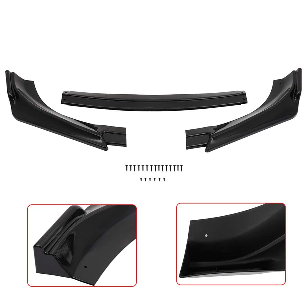 **2013-2016 Hyundai Genesis Coupe Front Bumper Lip - PU Glossy Black Chin Splitter Spoiler & Air Dam - Enhances Aerodynamics & Style for Street Racing & Car Shows**
