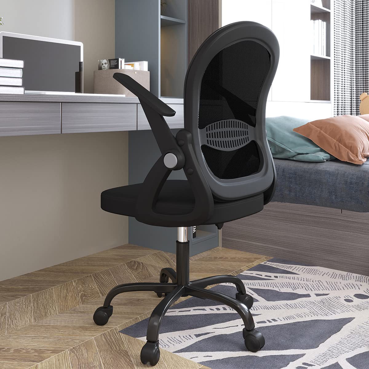 Ergonomic Mesh Office Chair with Adjustable Lumbar Support - Breathable Computer Desk Chair for Home & Office Workspaces - Perfect for Long Hours of Sitting, Gaming, and Remote Work