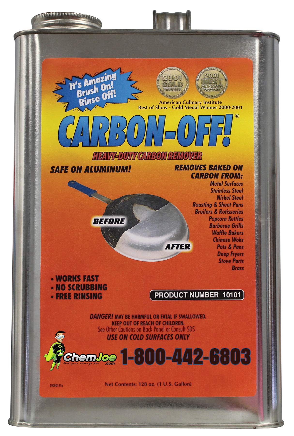 Eco-Friendly Carbon Off Liquid Degreaser - 1 Gallon Heavy-Duty Cleaner for Industrial & Automotive Use | Removes Grease, Oil & Grime | Safe for Metal, Concrete & Machinery Surfaces
