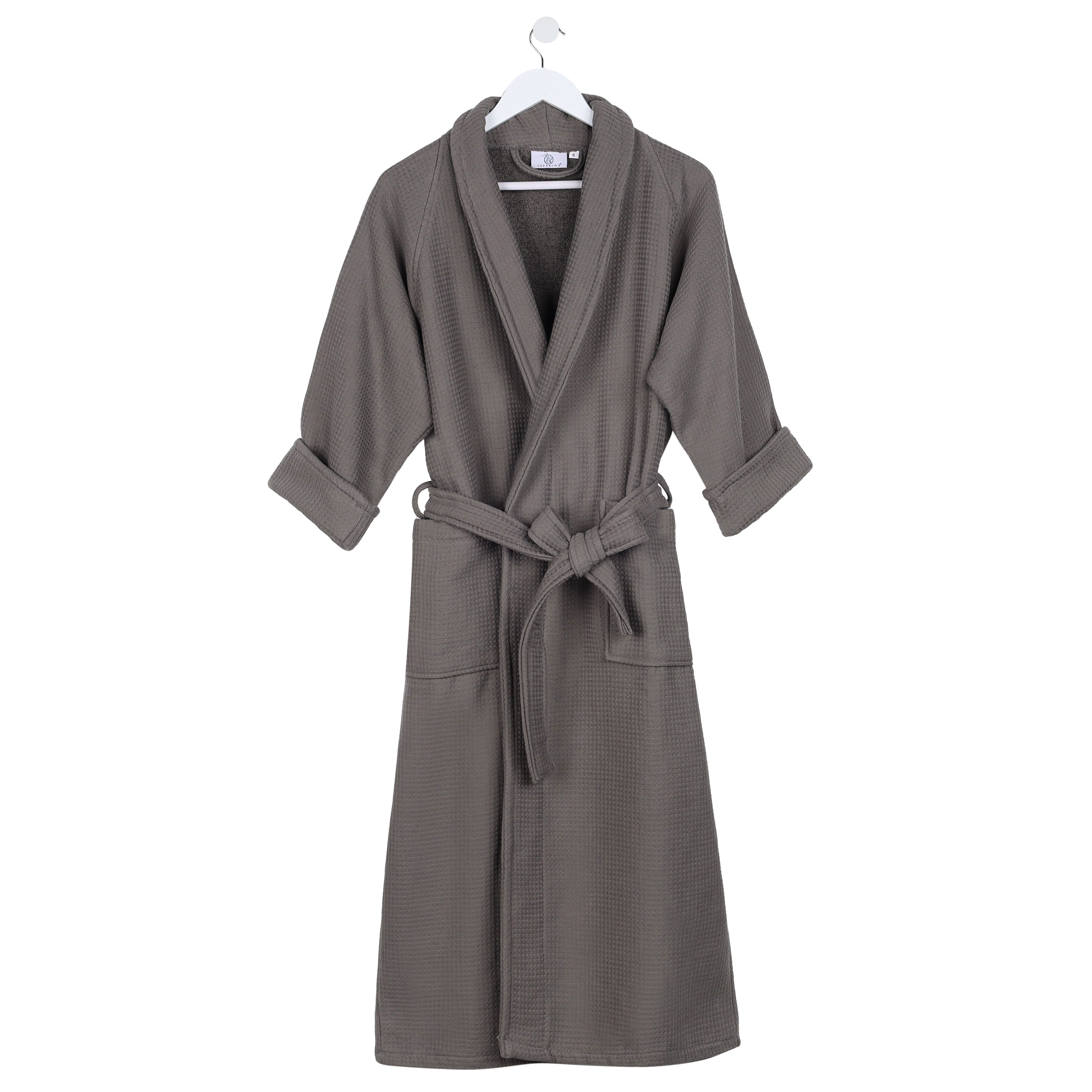 Premium Waffle Weave Cotton Bathrobe - Ultra Soft, Lightweight & Oversized Unisex Robe for Men & Women | Perfect for Spa, Lounge & Post-Shower Comfort