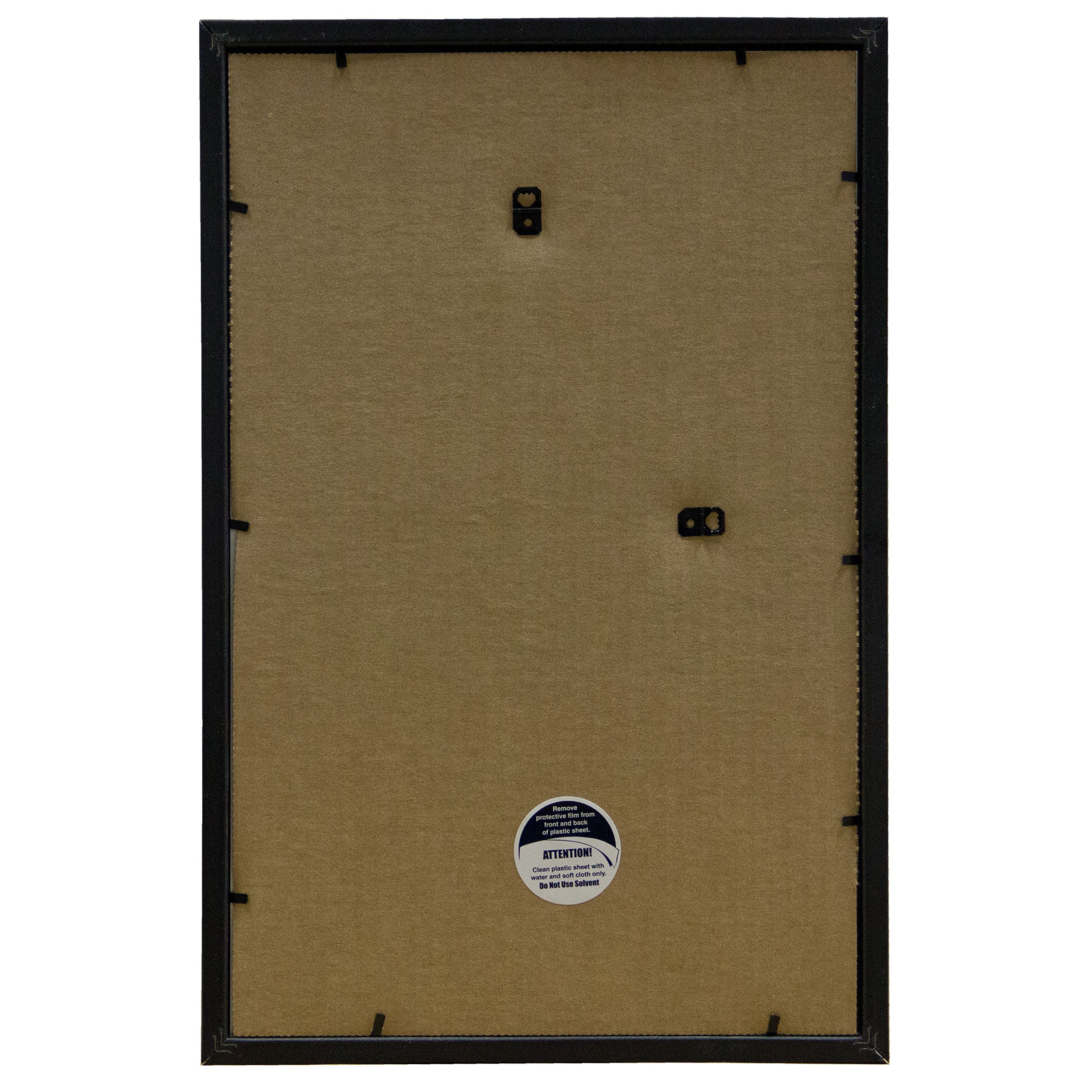 11x17 Deluxe Polystyrene Plastic Poster Frames (Black) - Made in USA - Lightweight & Shatterproof for Home, Office, Classroom & Gallery Displays