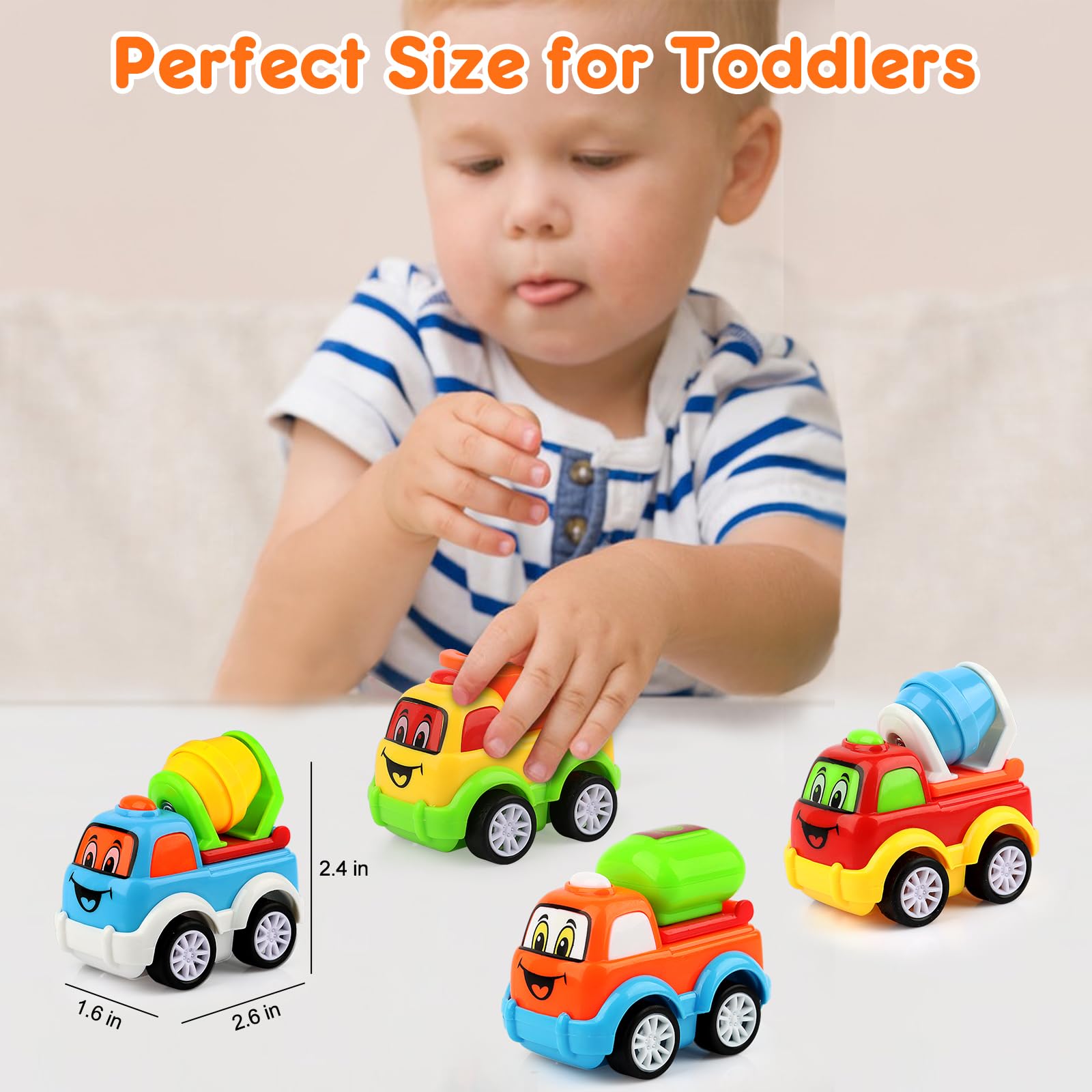 5-in-1 Construction Truck Toddler Toys for Boys Ages 2-4 - Dump Truck, Excavator & Carrier Vehicle Playset - Best Christmas & Birthday Gift for 18 Month to 4 Year Old Boys - Perfect for Sandbox Play, Indoor Pretend Play & Early Learning Development