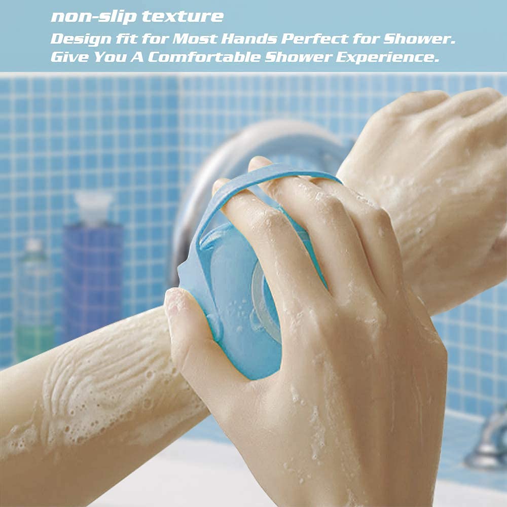 BIGXEN 2-in-1 Exfoliating Body Brush with Shower Gel Dispenser - Soft Bath Scrubber & Massage Shampoo Brush for Men, Women & Baby - Multicolor (1 Pack) - Perfect for Deep Cleansing, Skin Exfoliation & Relaxing Shower/Bath Time