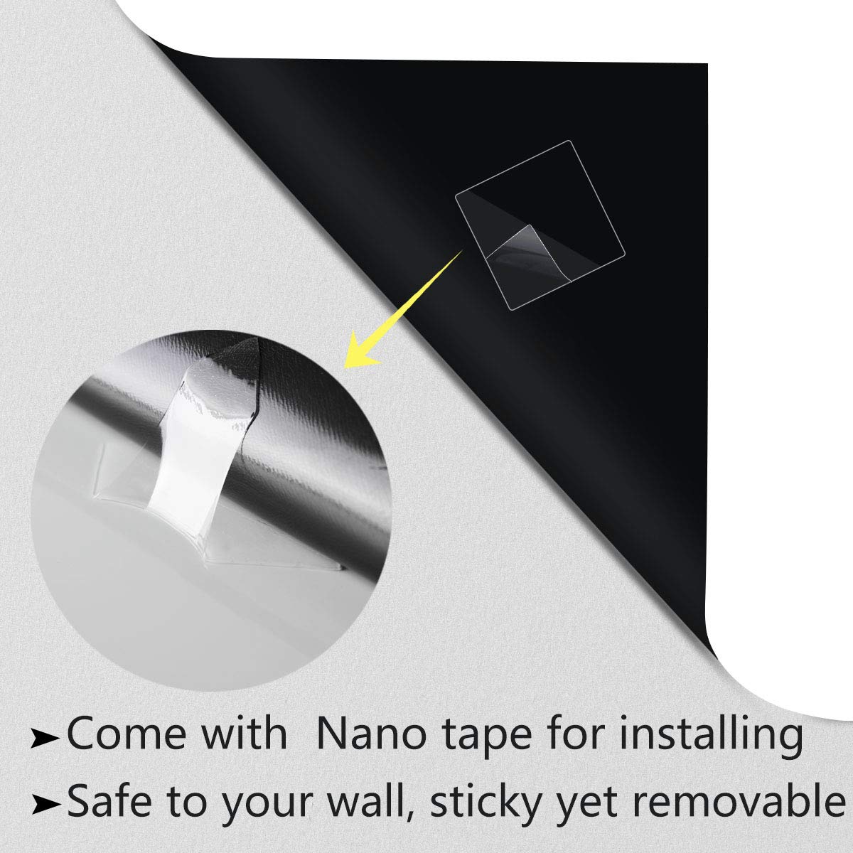 Large Magnetic Whiteboard Wall Sticker - Non-Adhesive Back, Dry Erase Board with Nano Tape | Thick Reusable Writable Surface for Home Office, Homeschool & Kids Room | Includes 4 Markers & 4 Magnets (94x48 inches) | Perfect for Schedules, Notes, Teaching & Creative Projects