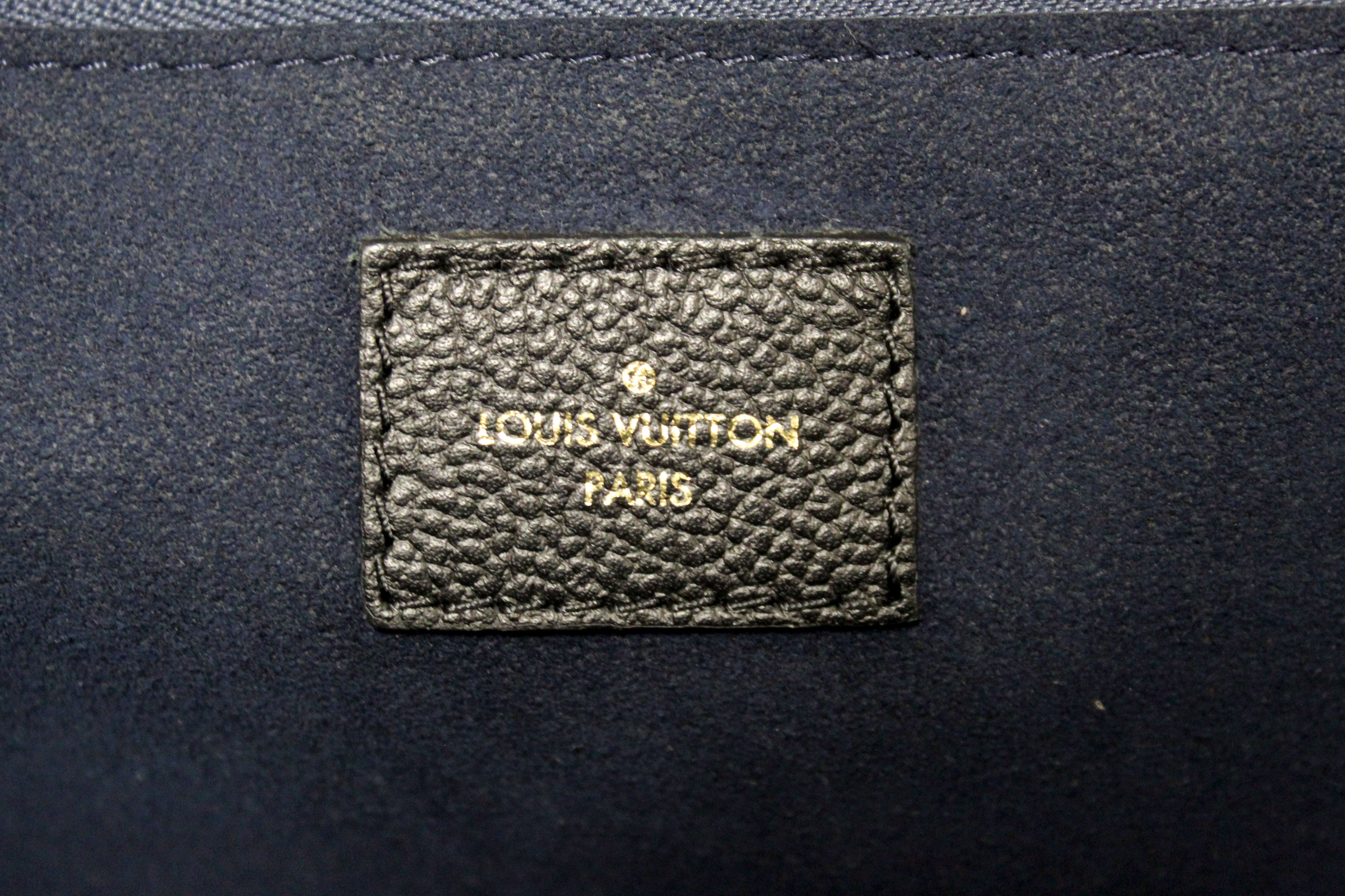 Authentic Louis Vuitton Black Monogram Empreinte Leather Neverfull MM Shoulder Bag Tote Purse for Women - Luxury Designer Handbag for Work, Travel & Everyday Use