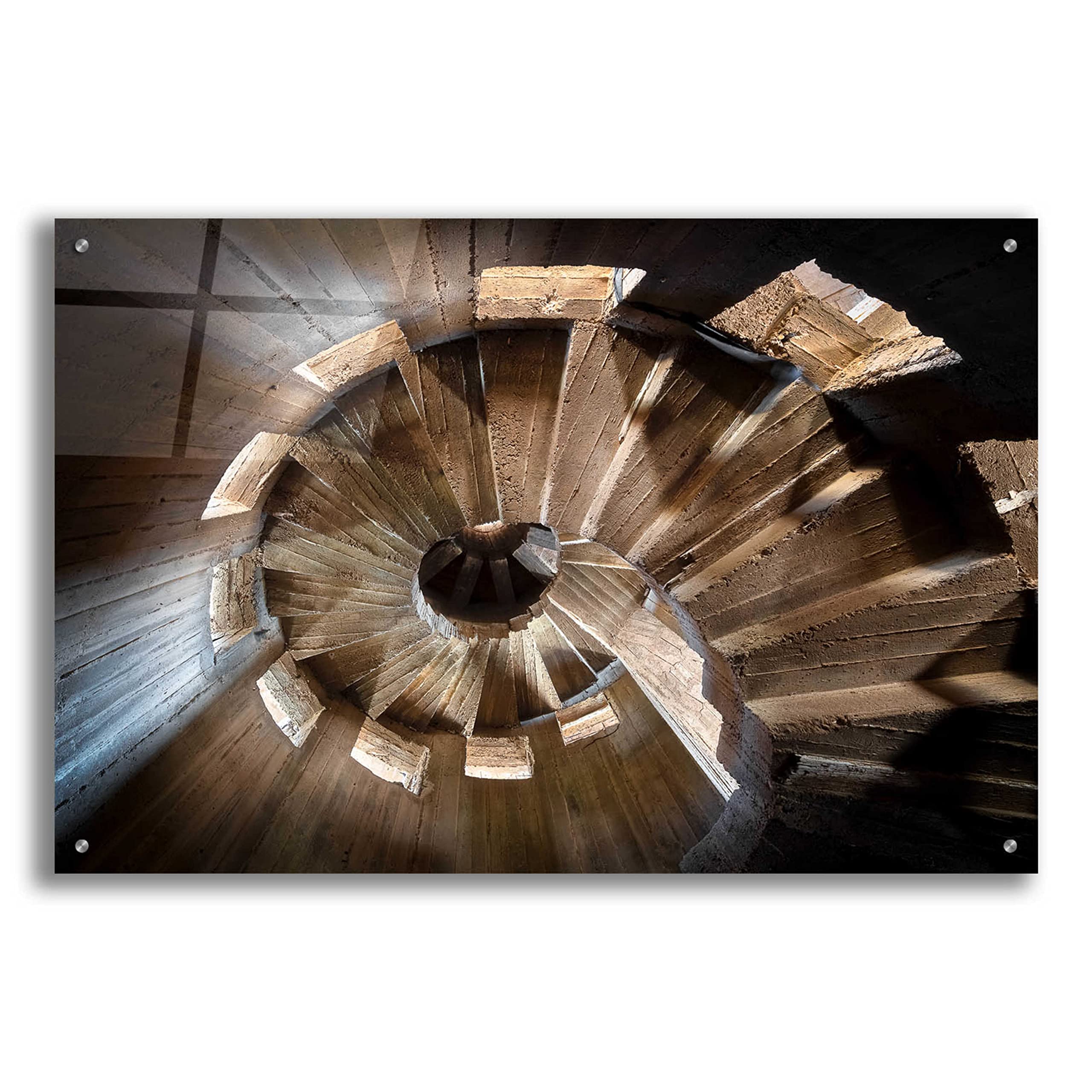 Roman Robroek 'Shadow in The Staircase' Acrylic Glass Wall Art - 36x24 Inches Modern Abstract Painting for Living Room, Bedroom & Office Decor