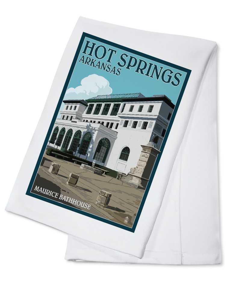 100% Cotton Tea Towel - Decorative Hand Towel for Kitchen & Home | Hot Springs National Park Arkansas Maurice Bathhouse Souvenir | Perfect for Dish Drying, Gift Giving & Farmhouse Decor