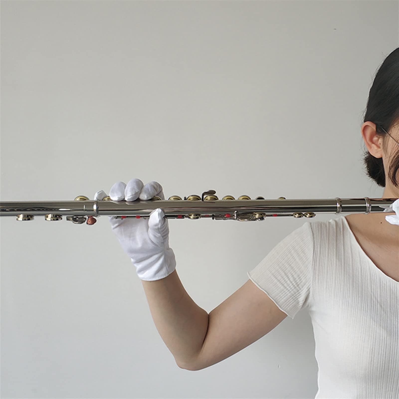 Professional Silver Closed Hole C Key 16-Hole Flute - Beginner Wind Instrument for Music Practice, Band Performance & Solo Play | PECY Musique À Vent