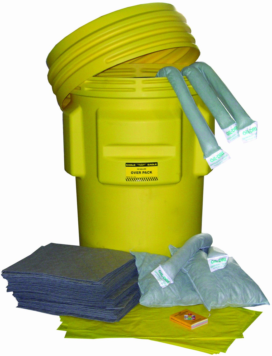 Oil-Dri L90415 95 Gallon Hazardous Material Spill Kit | Absorbent Spill Containment for Industrial & Workshop Safety | Emergency Oil, Chemical & Liquid Spill Cleanup Solution