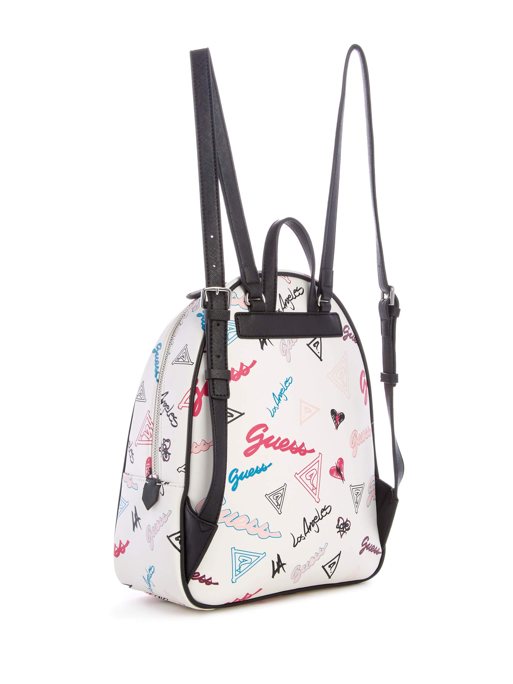 GUESS Factory Stanzler Logo Backpack for Women & Men - Stylish Laptop Backpack for School, Work & Travel - Durable Casual Daypack with Adjustable Straps