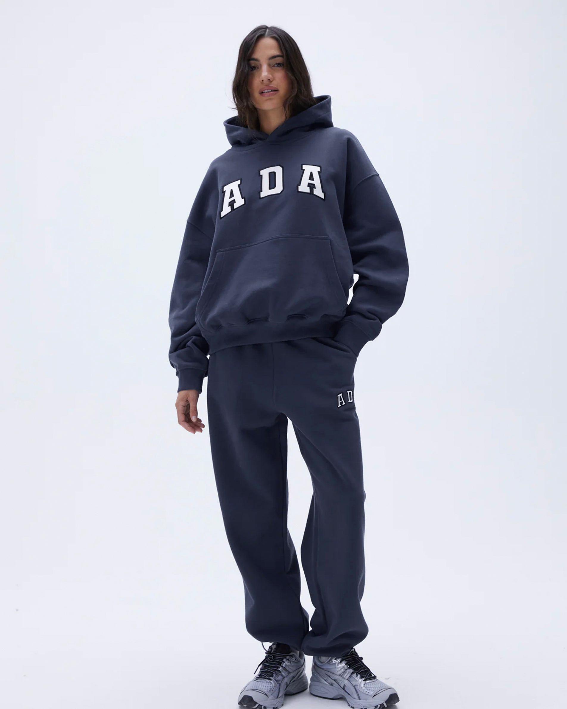 ADA Oversized Hoodie for Women & Men | Midnight Blue | Cozy Pullover Sweatshirt | Perfect for Casual Wear, Lounge & Street Style