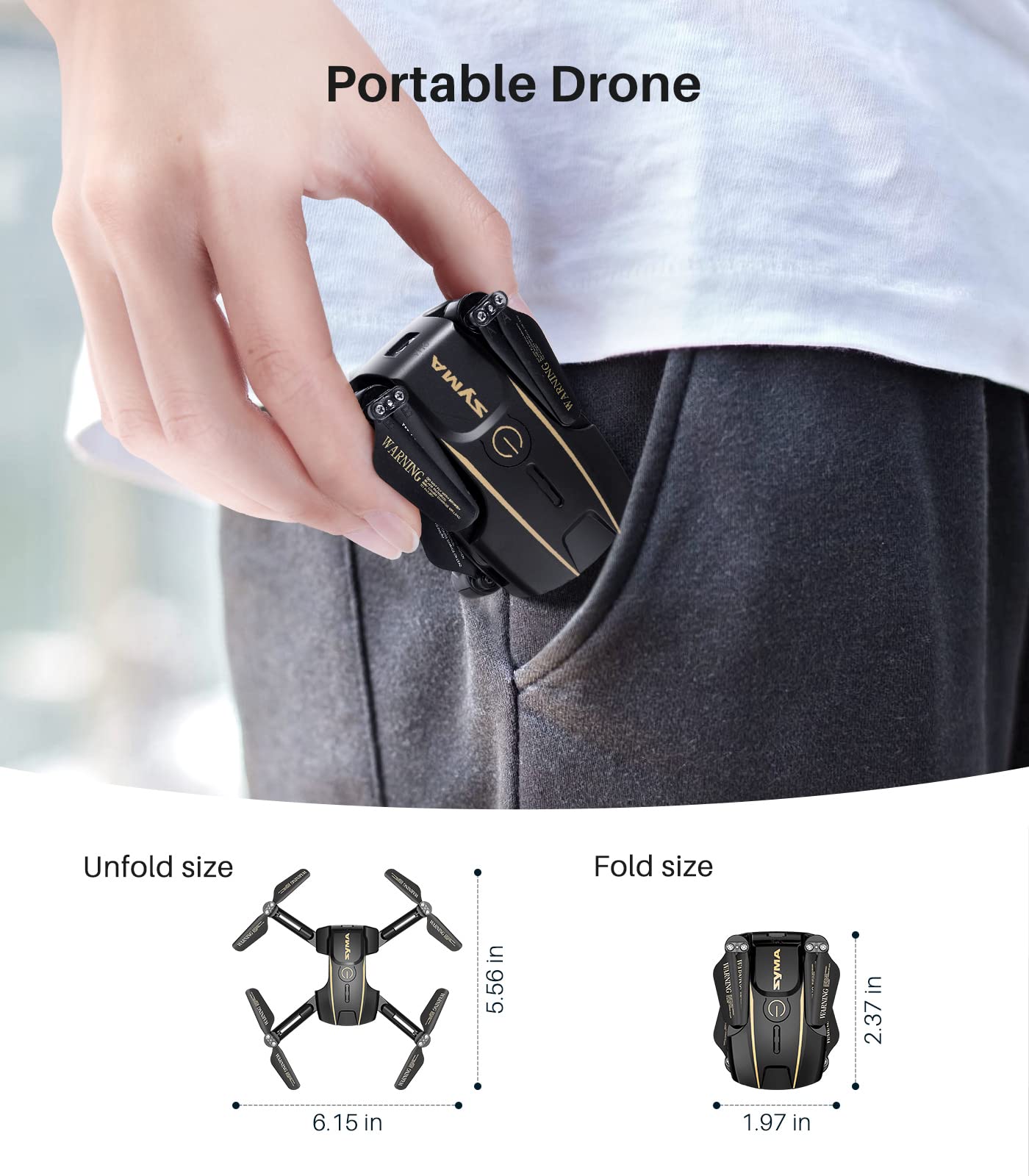 SYMA Mini Drone with 720P HD FPV Camera - Remote Control Quadcopter for Kids & Adults | Altitude Hold, Headless Mode, One Key Start | Perfect UFO Toy Gift for Boys & Girls | Indoor & Outdoor Flying Fun, Aerial Photography, Beginner Drone Training