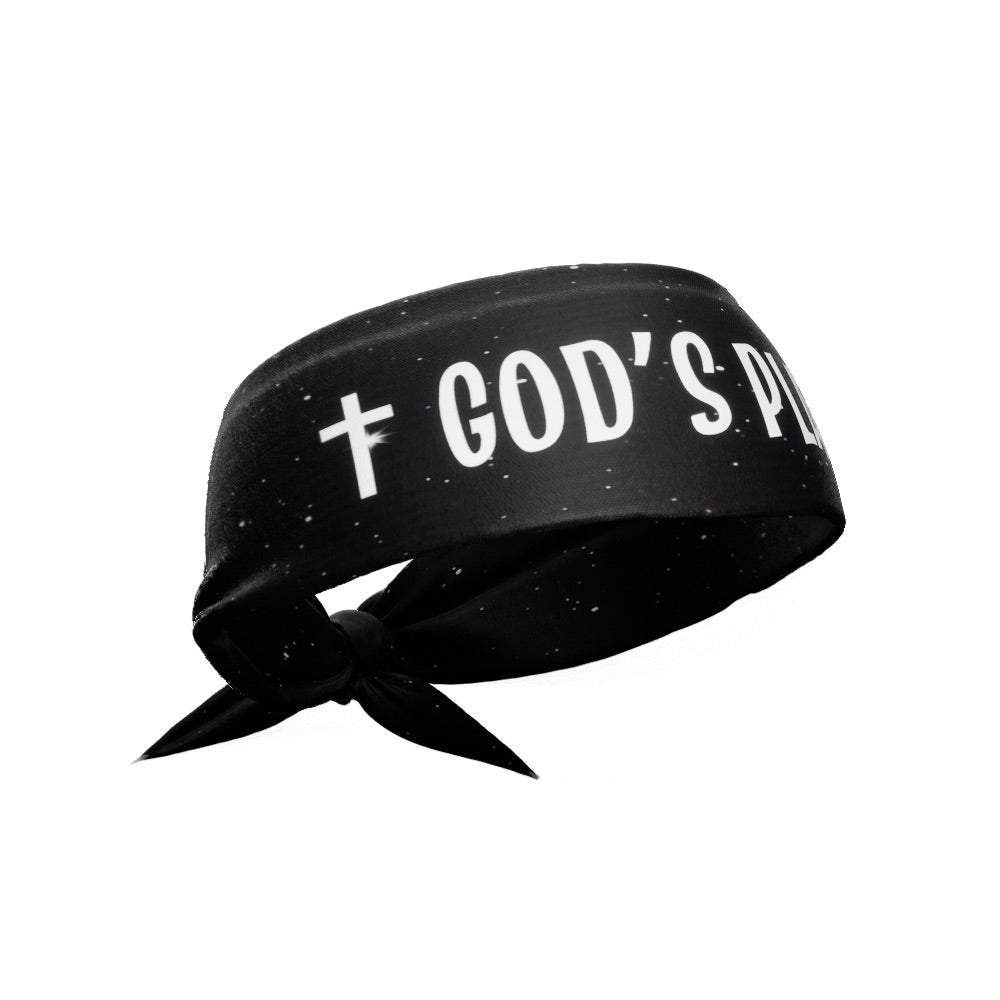God's Plan Tie Headband - Stylish Hair Accessory for Women & Girls - Perfect for Workouts, Yoga, Sports & Everyday Fashion