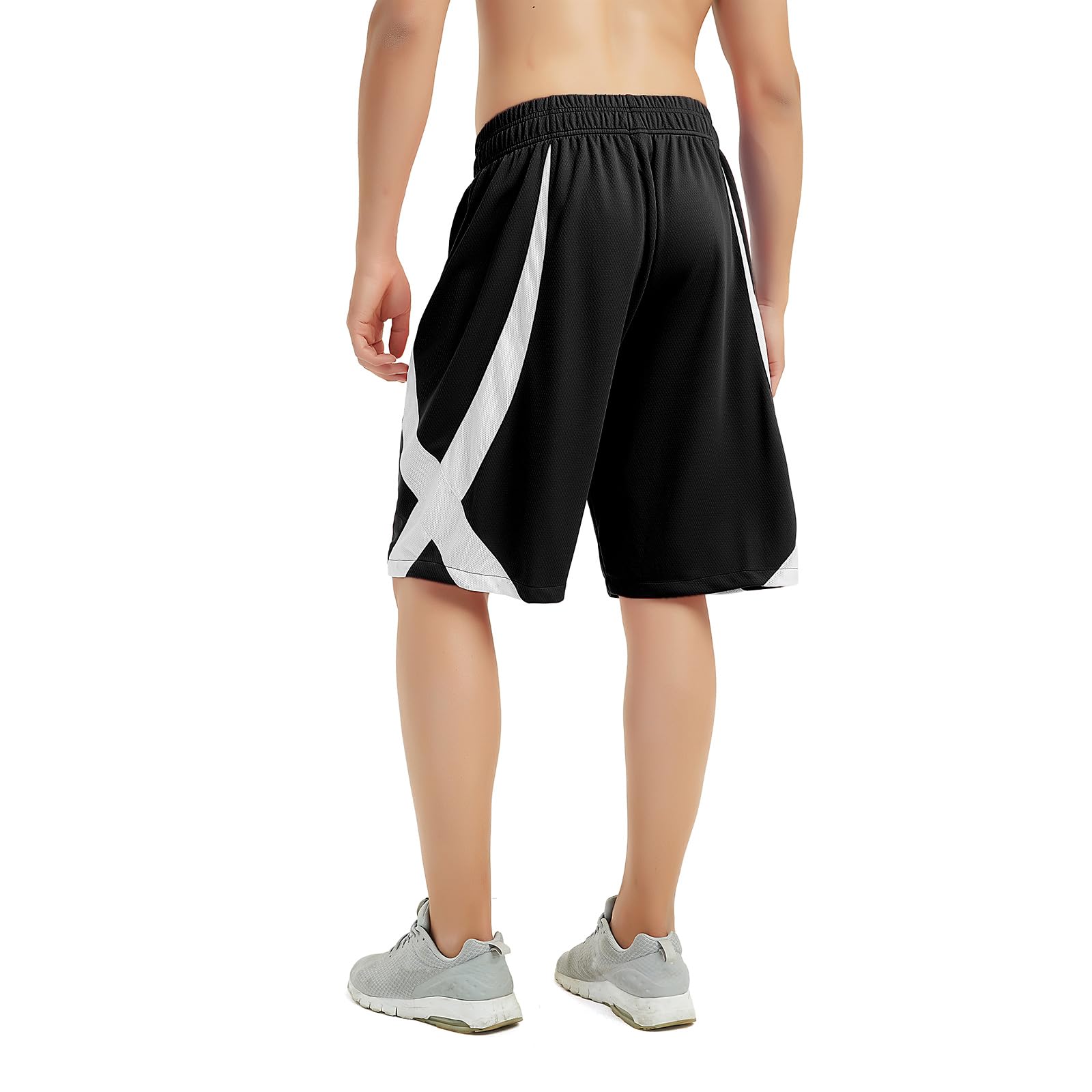 TopTie Men's Lounge Walking Shorts - Comfortable Pajama & Active Athletic Shorts for Casual Wear, Workout, MMA Training & Flag Football - Breathable Lightweight Fabric (No Pockets)