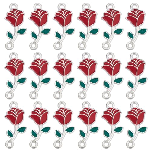 1 Box 50Pcs Rose Linking Charms