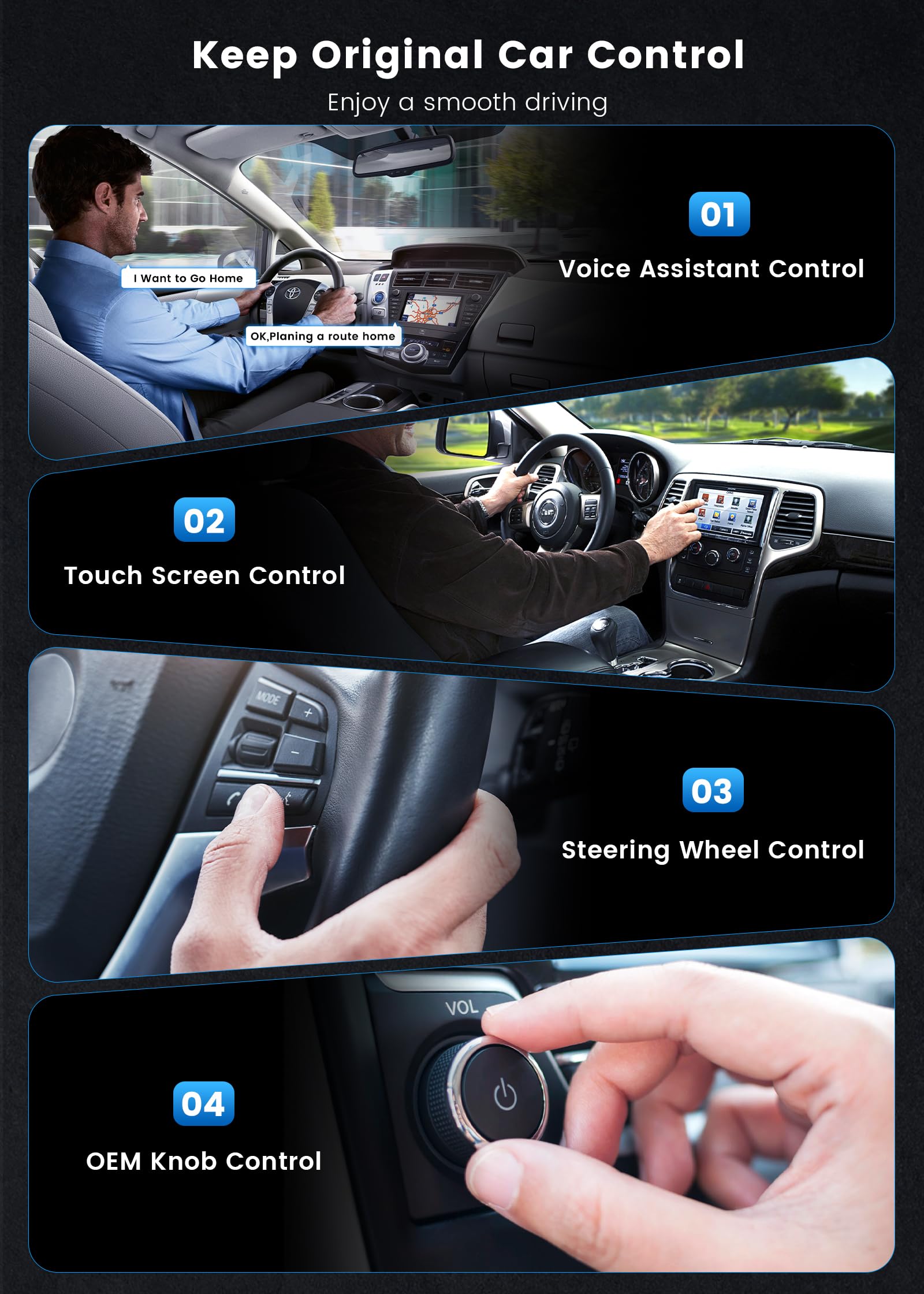 Wireless CarPlay Adapter for iPhone iOS 10+ & Android Auto Wireless Adapter for Android 11+ | 2-in-1 Wired to Wireless Converter | Compatible with 2016+ Cars with OEM Wired CarPlay/Android Auto | Perfect for Hands-Free Driving, Music Streaming & GPS Navigation