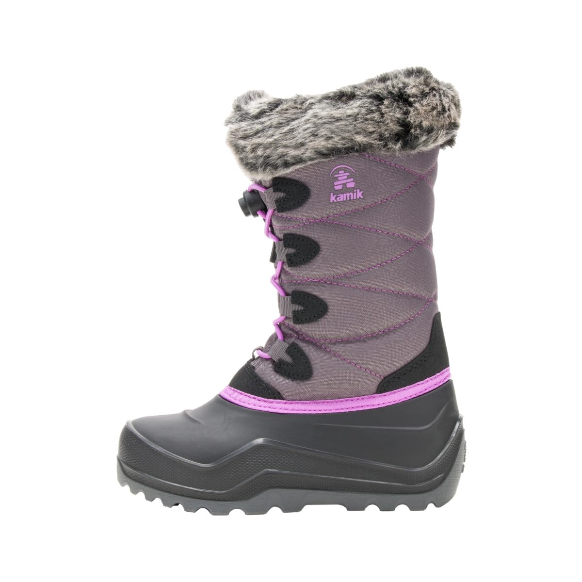 Kamik Kids' Snowangel Waterproof Winter Boots - Insulated Snow Boots for Boys & Girls - Warm & Comfortable for Snow Play, Sledding & Outdoor Winter Activities