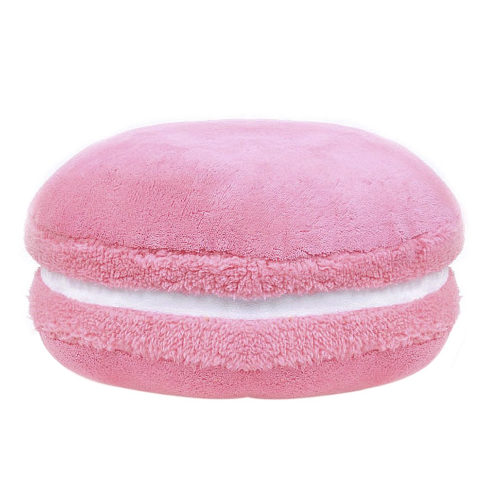 ChezMax Macaron Plush Throw Pillow - Microbead Round Cushion for Sofa, Bed, Office & Car - Soft Pink Home Decor (14.5 Inch) - Perfect for Lounging, Napping & Cozy Comfort