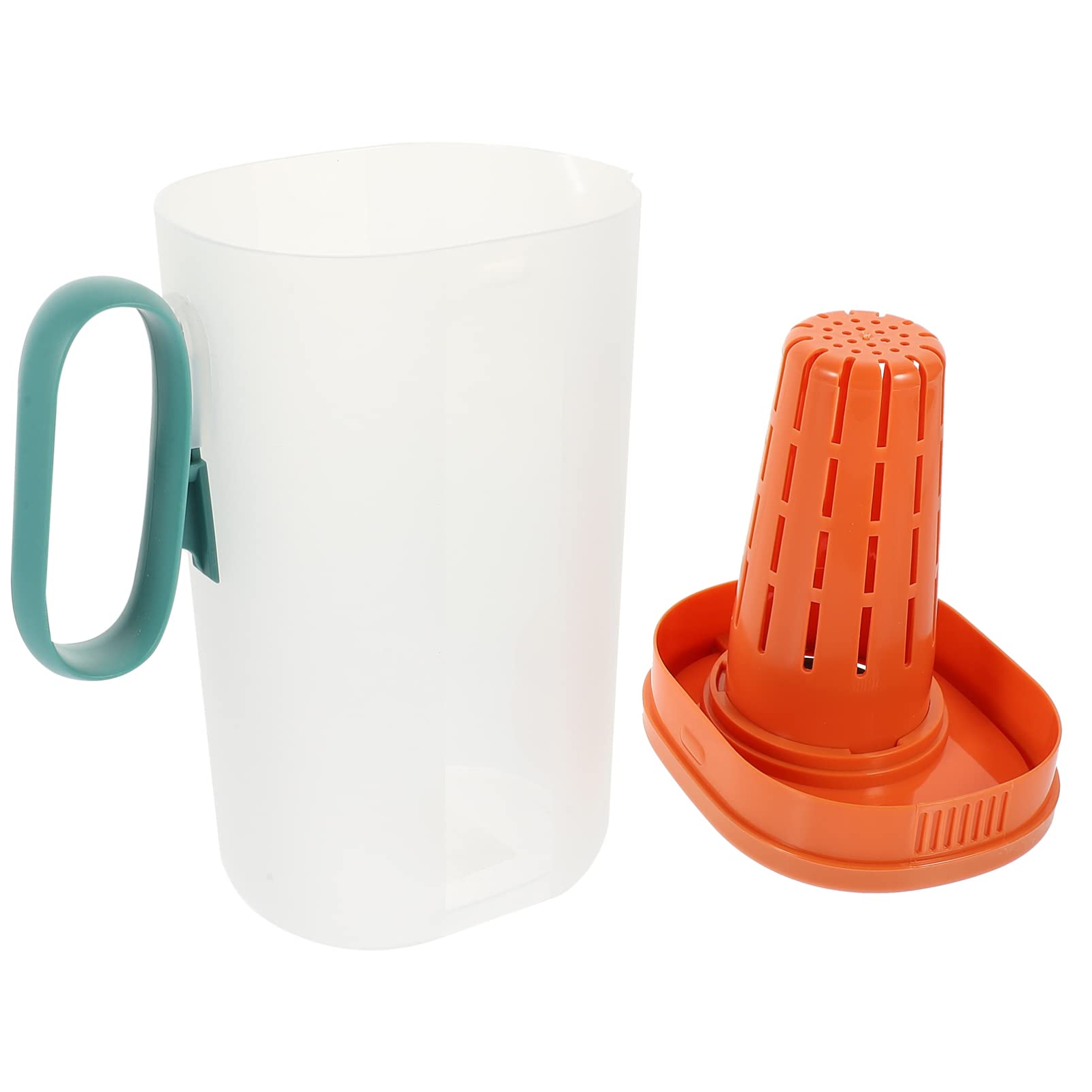 Large Plastic Water Pitcher with Lid - 2.5L BPA-Free Cold Beverage Pitcher for Infused Drinks, Iced Tea & Lemonade | Kitchen Serveware for Parties, Picnics & Outdoor Gatherings (Orange)