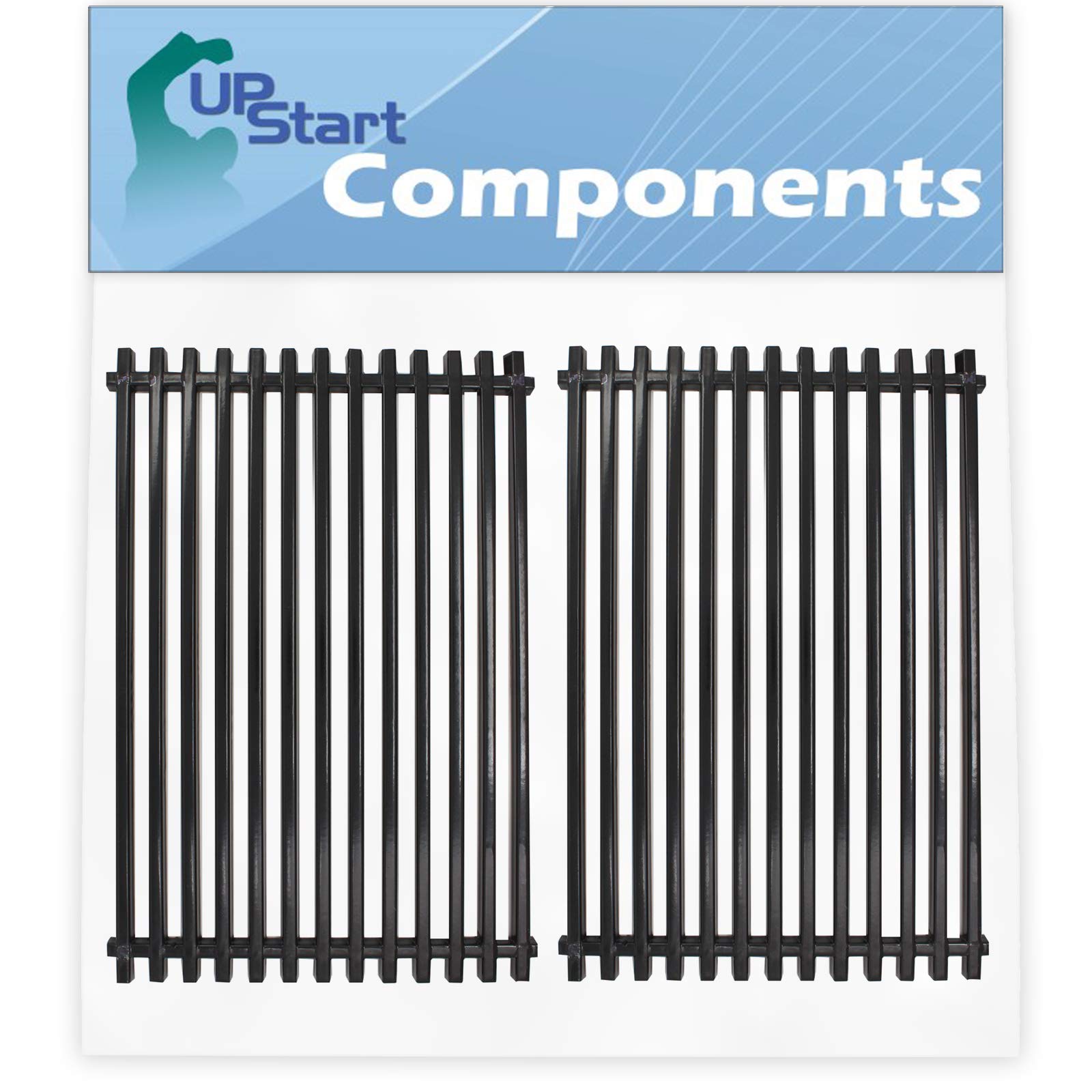 UpStart Components 2-Pack BBQ Grill Cooking Grates Replacement for Weber Genesis Silver B NG (2000-2001) - Porcelain Coated Steel Grid 17 3/4