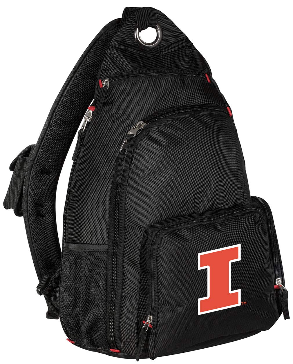 University of Illinois Illini Sling Backpack - Single Strap College Book Bag for Students, Campus Commute & Travel | Durable & Lightweight School Backpack