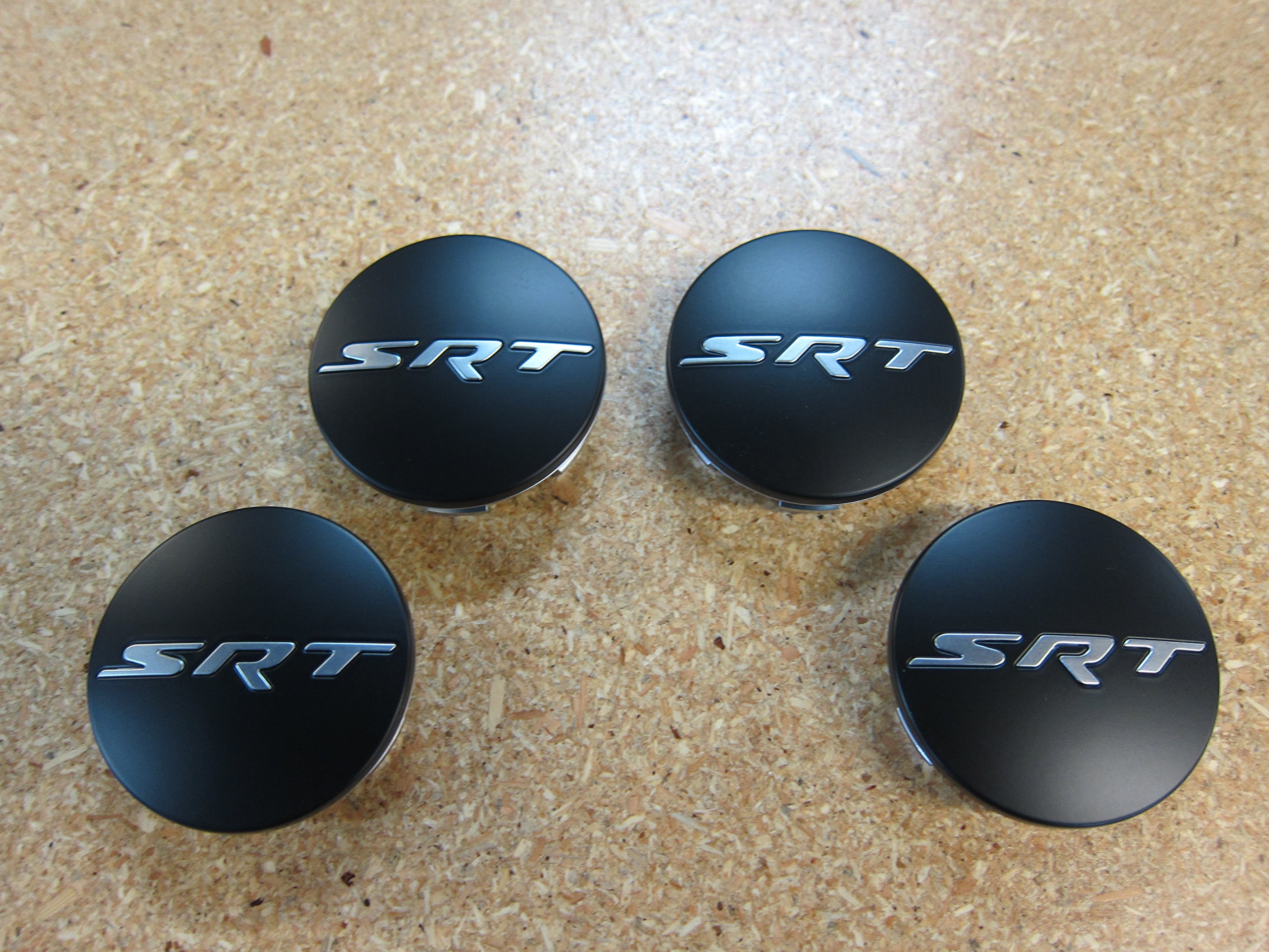Mopar Dodge Challenger Charger Black SRT Wheel Center Cap Set of 4 OEM Replacement Parts - Perfect for Car Enthusiasts & Auto Restoration Projects