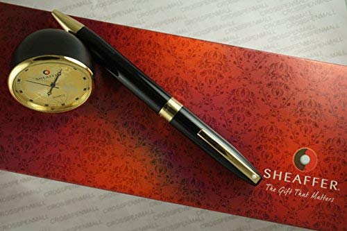 Sheaffer USA Legacy Heritage Gold Ballpoint Pen & Desk Watch Set - Premium Corporate Gift Box for Business, Anniversary & Retirement Gifts