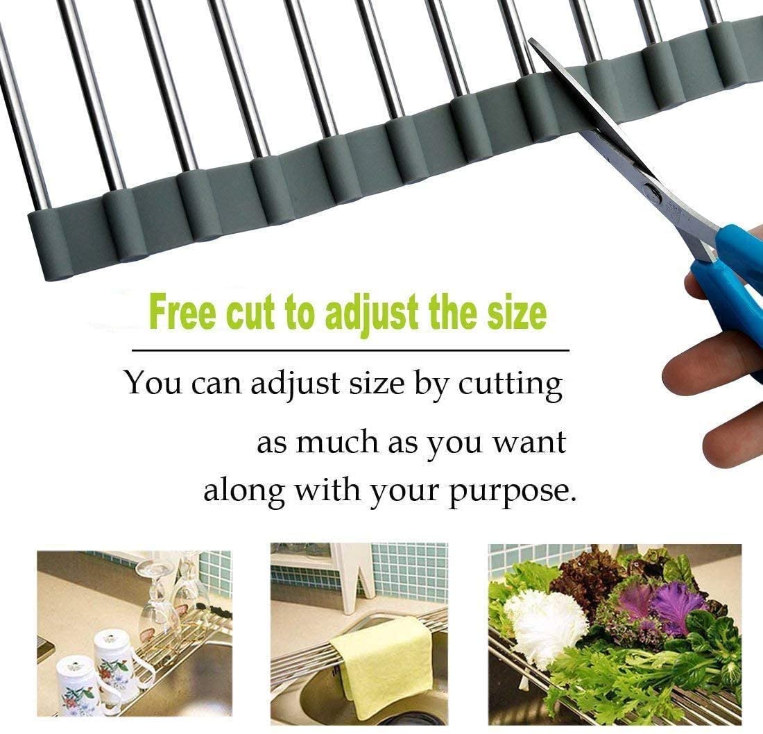Foldable Roll-Up Kitchen Sink Dish Drying Rack - Space Saving Dish Drainer, Utensil Holder & Vegetable Colander - Perfect for Small Kitchens, RVs & Camping (Multicolor)