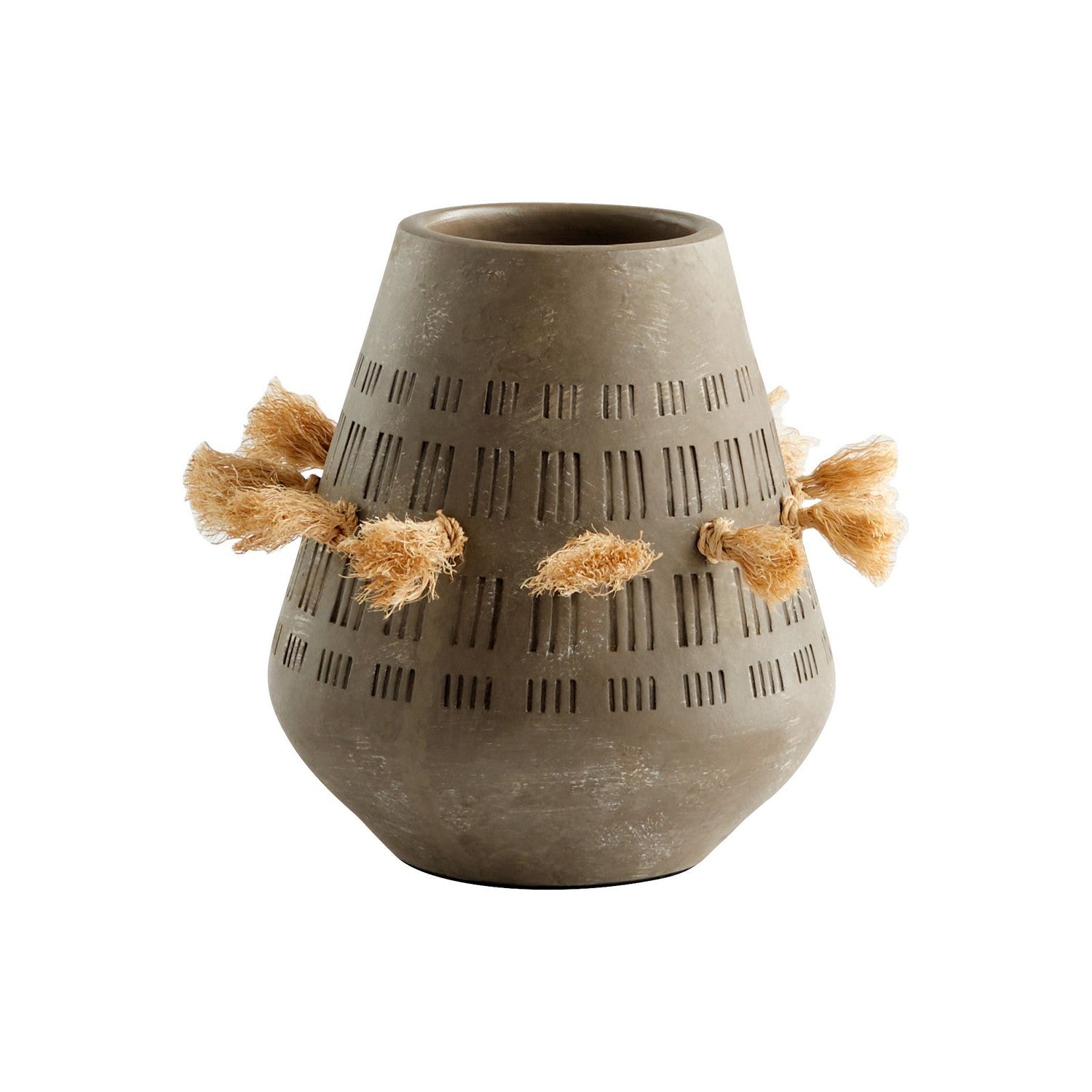Cyan Design 11588 Retting Vase in Taupe Grey - Small Ceramic Vase for Home Decor, Wedding Centerpieces & Floral Arrangements
