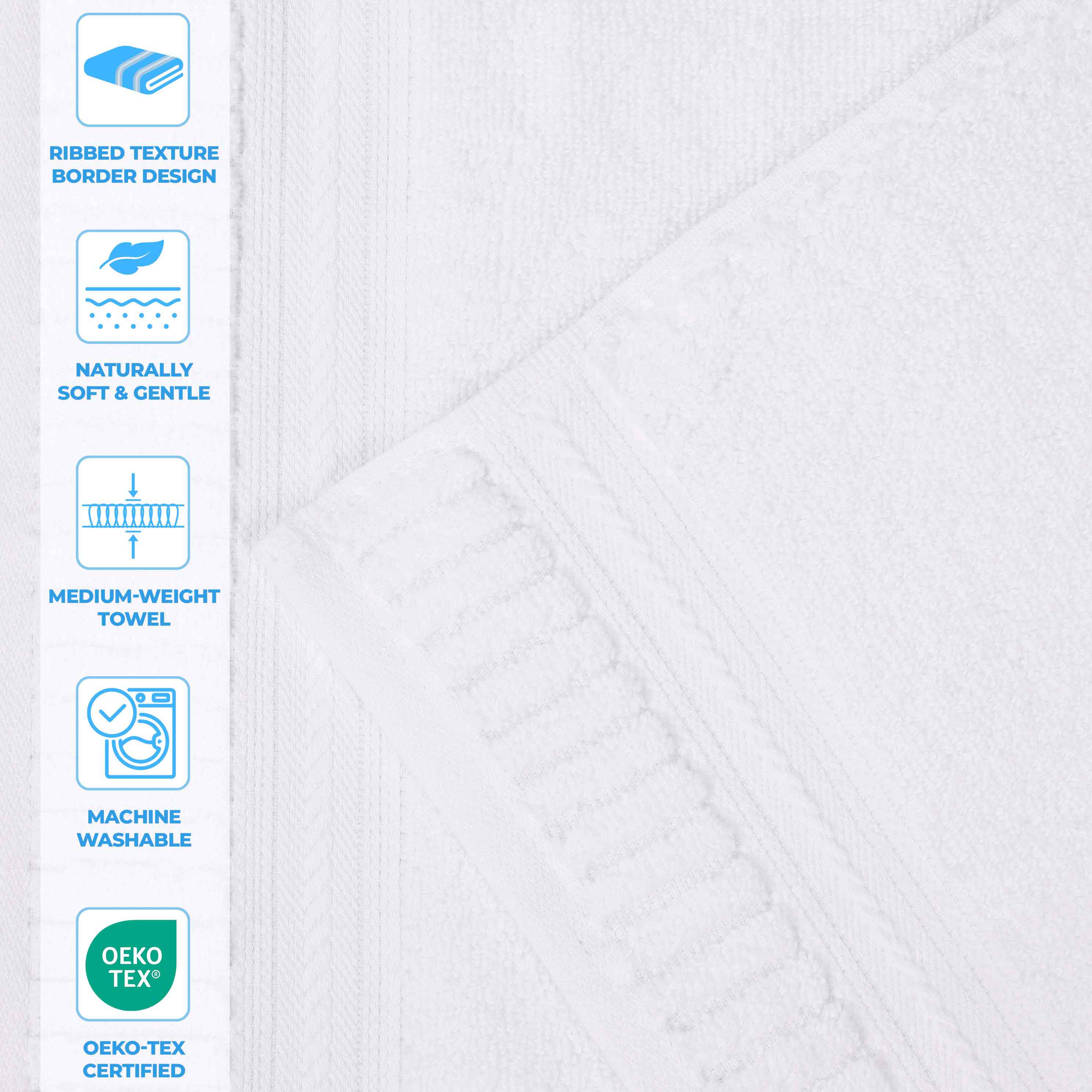 Venice Zero Twist Cotton Medium Weight Absorbent 9-Piece Towel Set | Soft & Quick-Drying Bath Towels for Spa, Gym & Luxury Home Use
