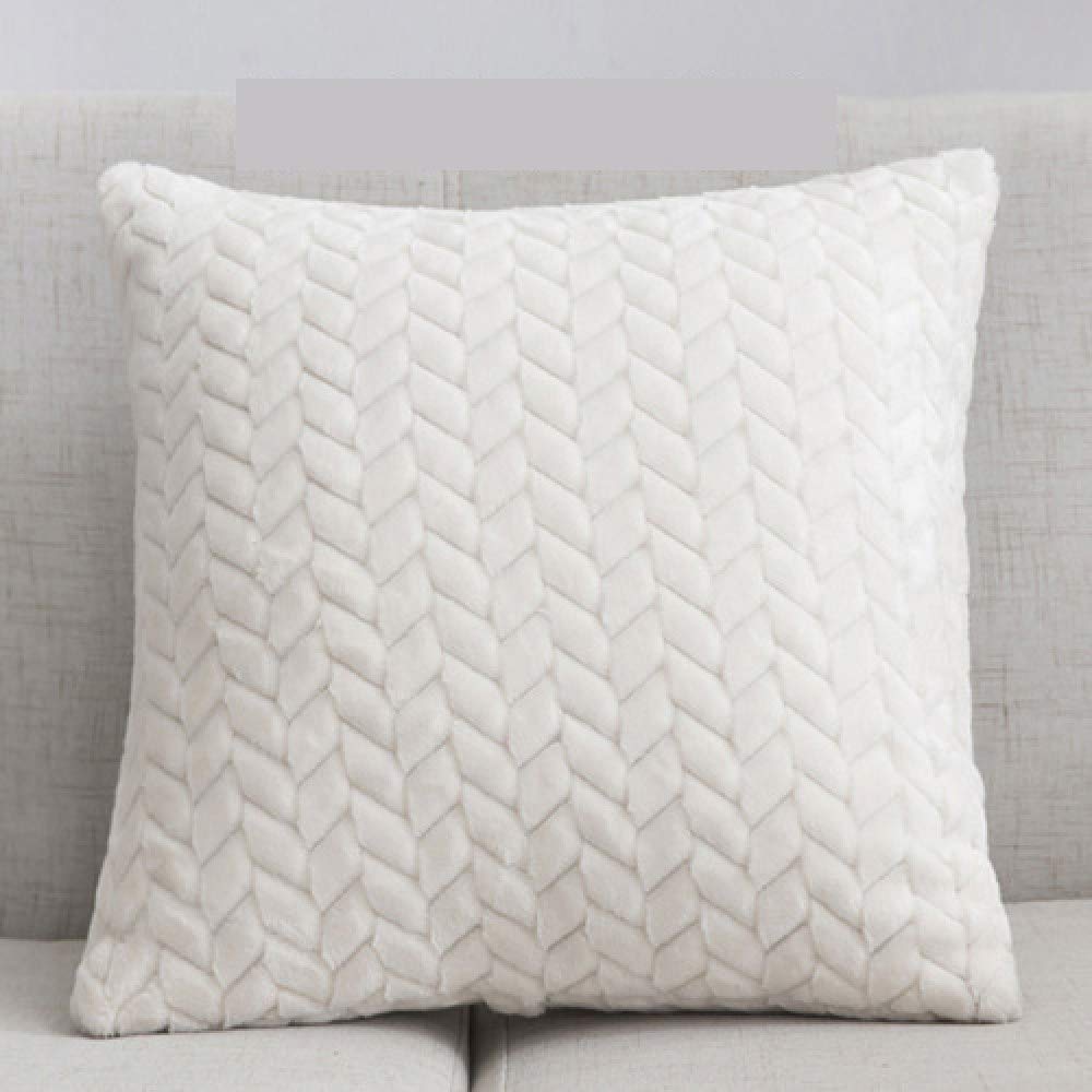 SDCVRE Soft Square Cushion Cover - Decorative Pillow Case for Sofa, Living Room & Bedroom - Cream White Home Decor - Perfect for Cozy Home Styling & Interior Design
