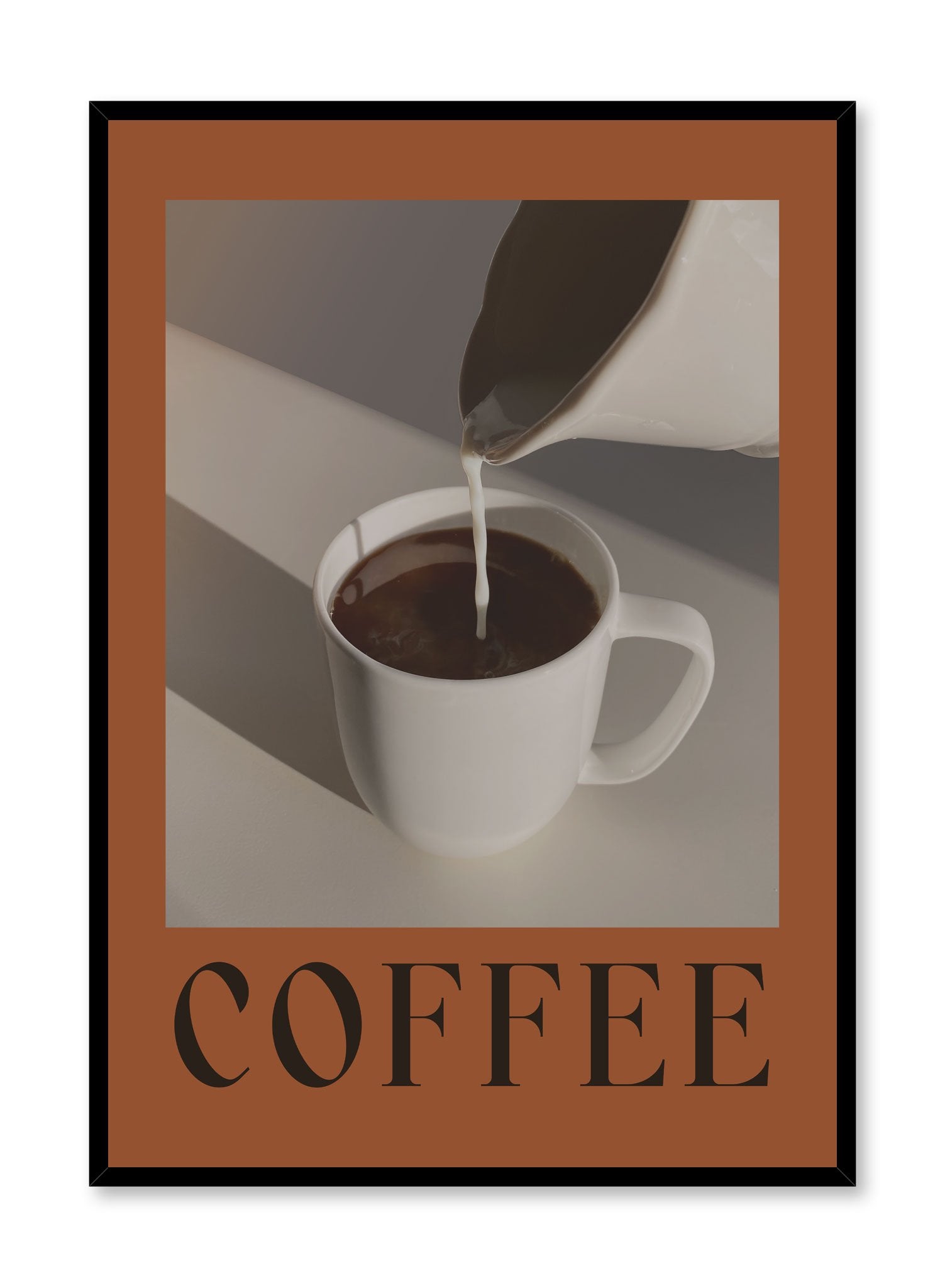 Premium Milk & Coffee Art Poster - Elegant Kitchen & Cafe Wall Decor for Home, Office & Coffee Shops