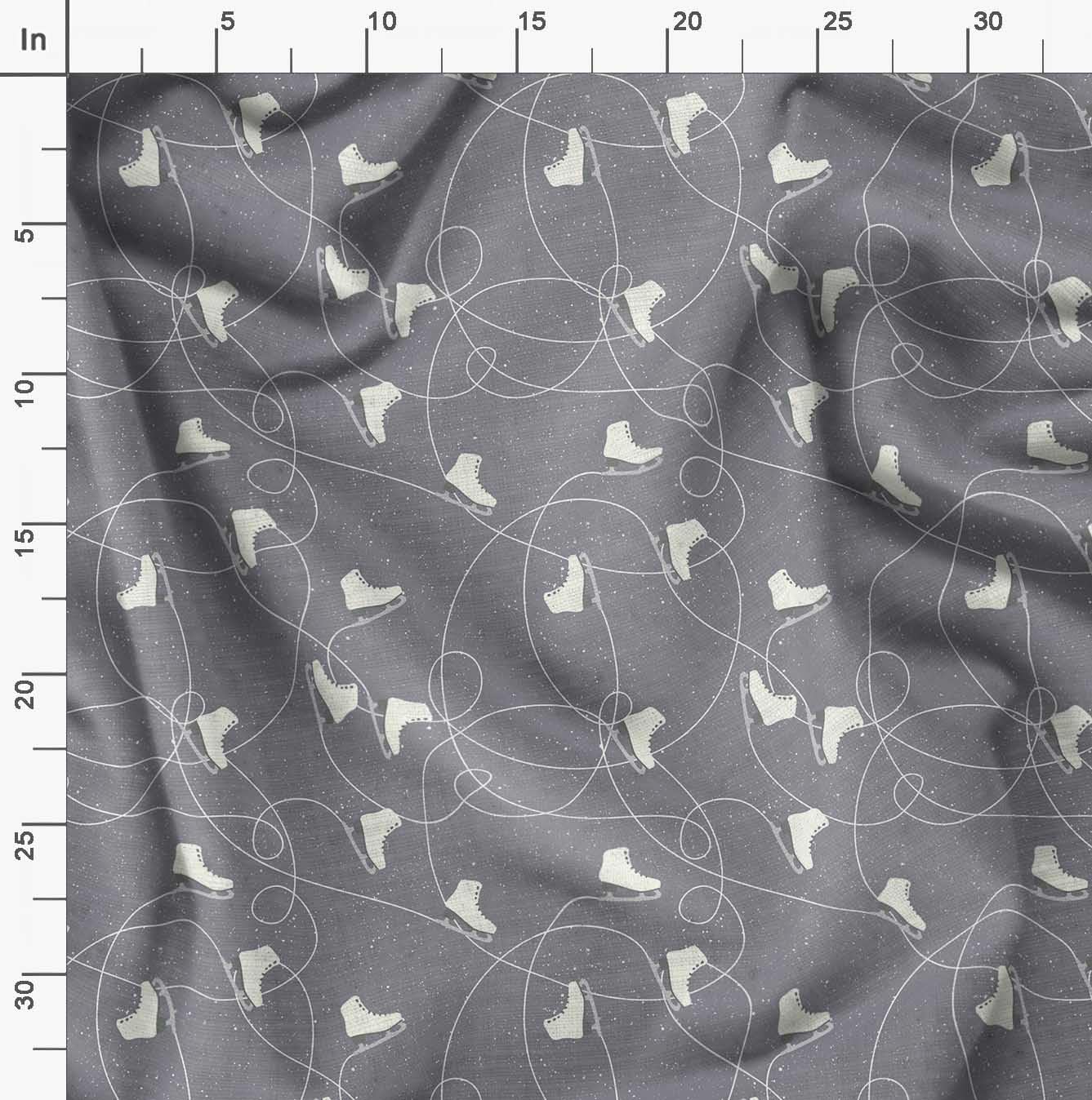 Soimoi 100% Cotton Poplin Fabric - Gray Printed Textile by The Yard, 42 Inch Wide - Perfect for DIY Winter Apparel, Ice Skating Costumes, Travel Accessories & Cozy Home Decor Projects